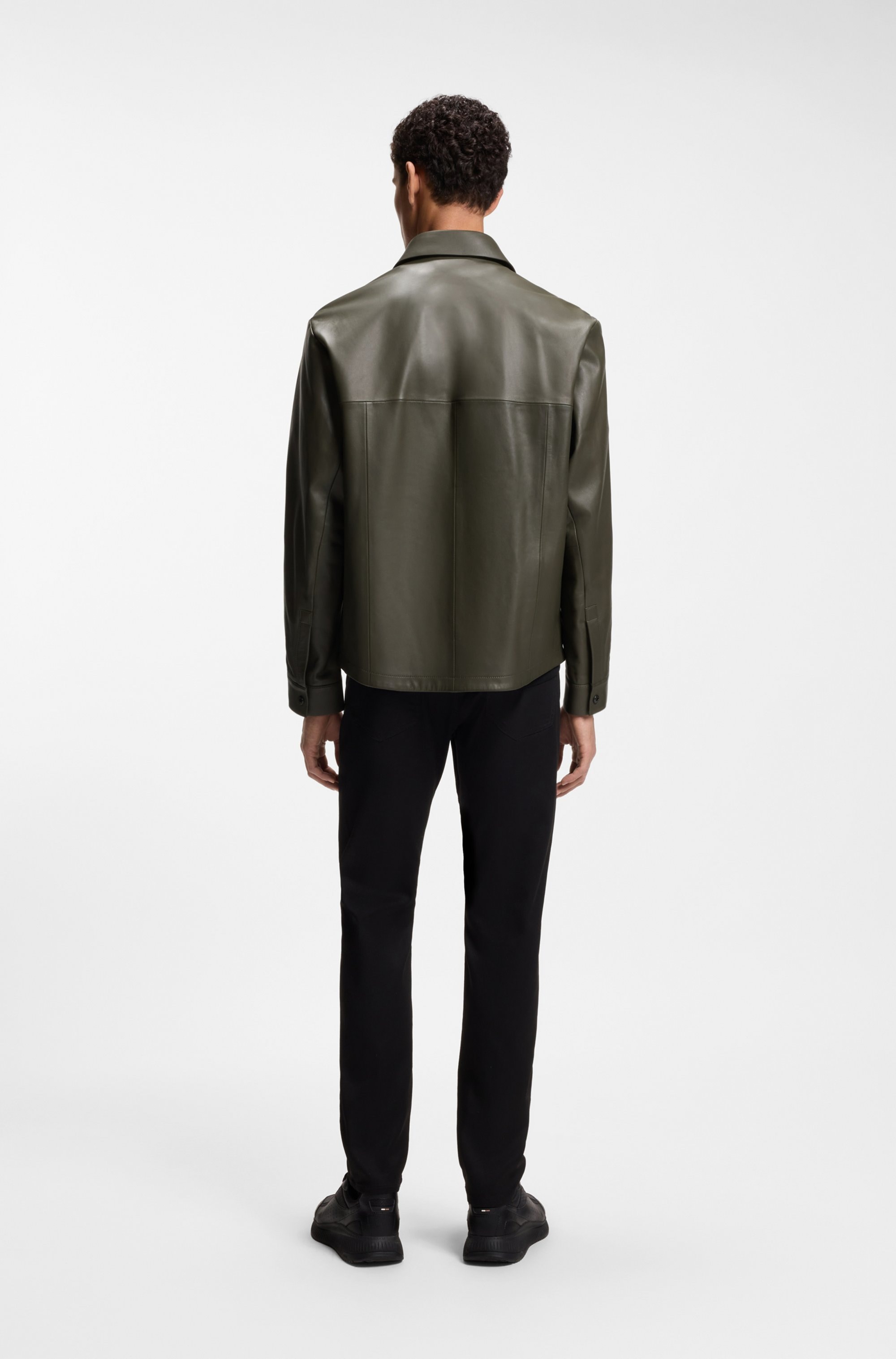 BOSS GREEN Hemdjacke »Porsche Spirit 70 Capsule Collection« aus Nappaleder, Premium Herrenmode Limited