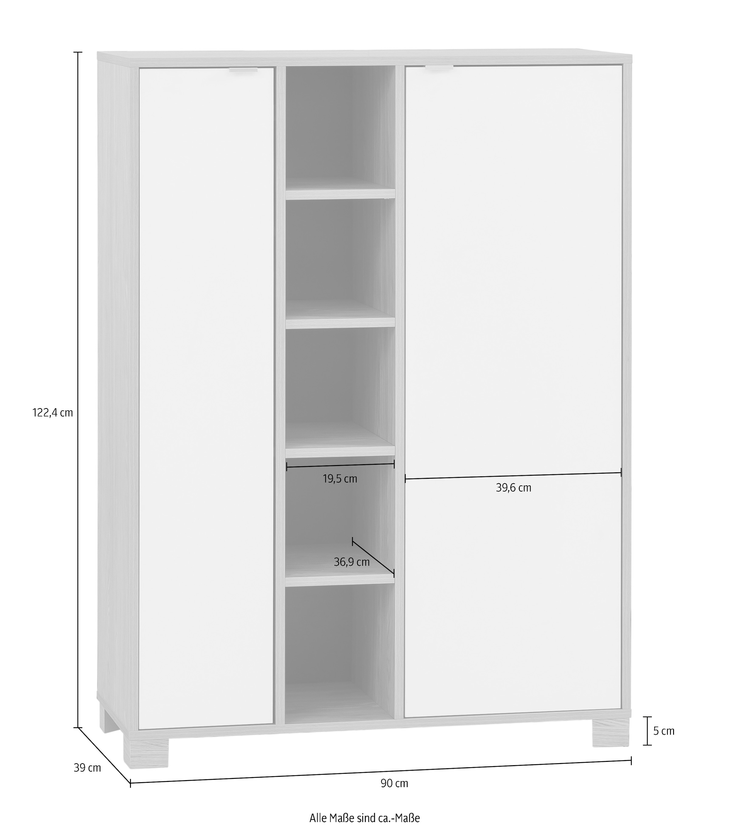 Schildmeyer Midischrank »Anouk« Breite 90 cm