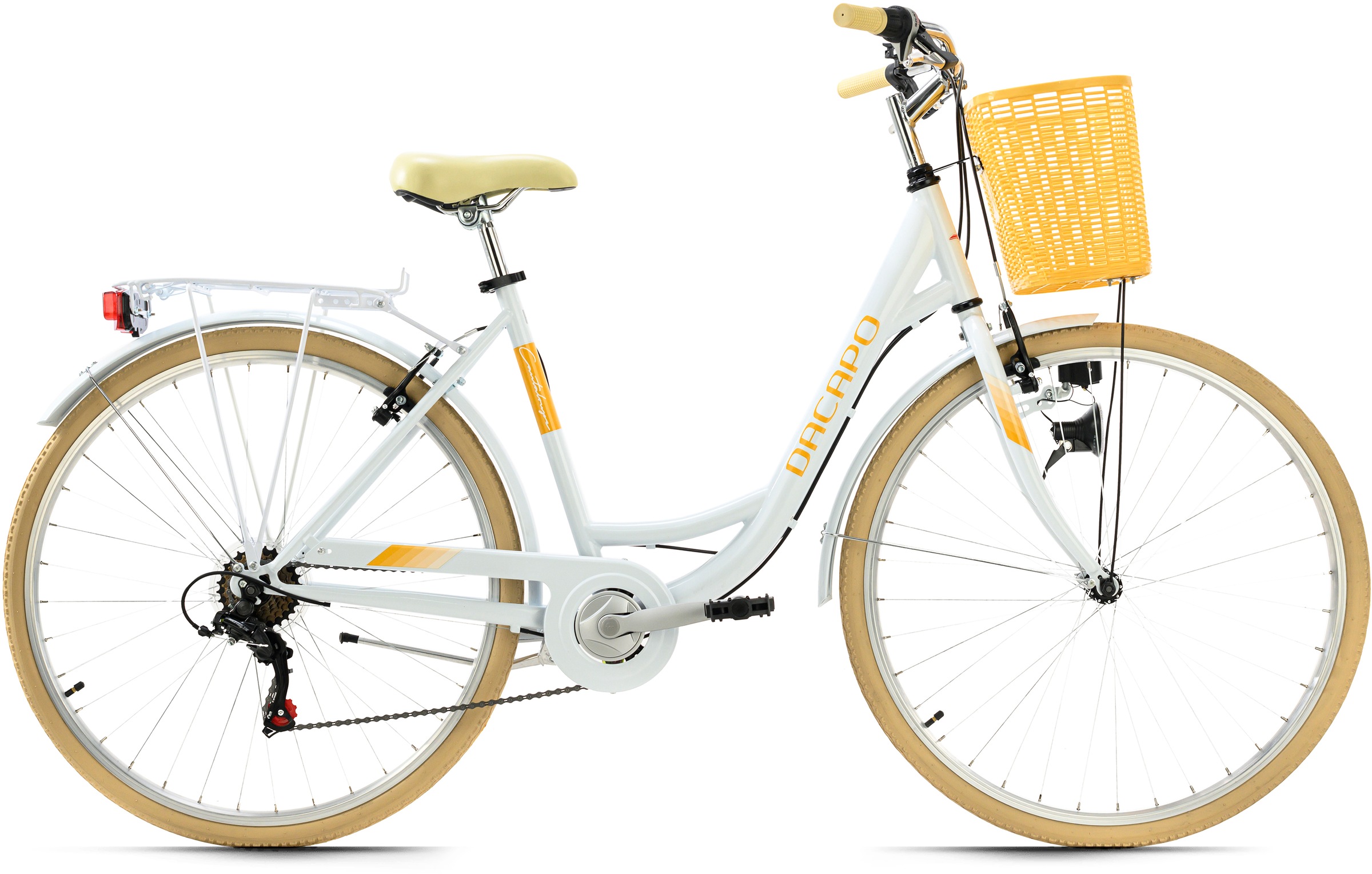 Ks Cycling Cityrad »Cantaloupe« 6 Gang Shimano Tourney Schaltwerk Kettenschaltung für Damen in weiß, Größe 28 Zoll (71,12 cm)