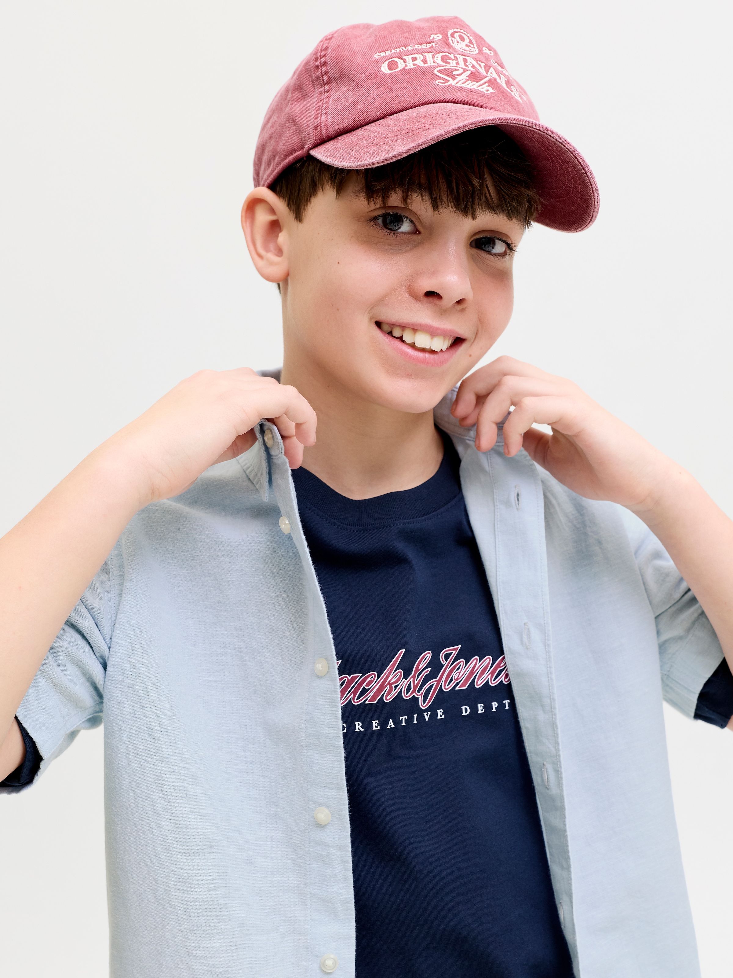 Jack & Jones Junior Kurzarmhemd »JJEBREEZE LINEN BLEND SHIRT S/S SN JNR«