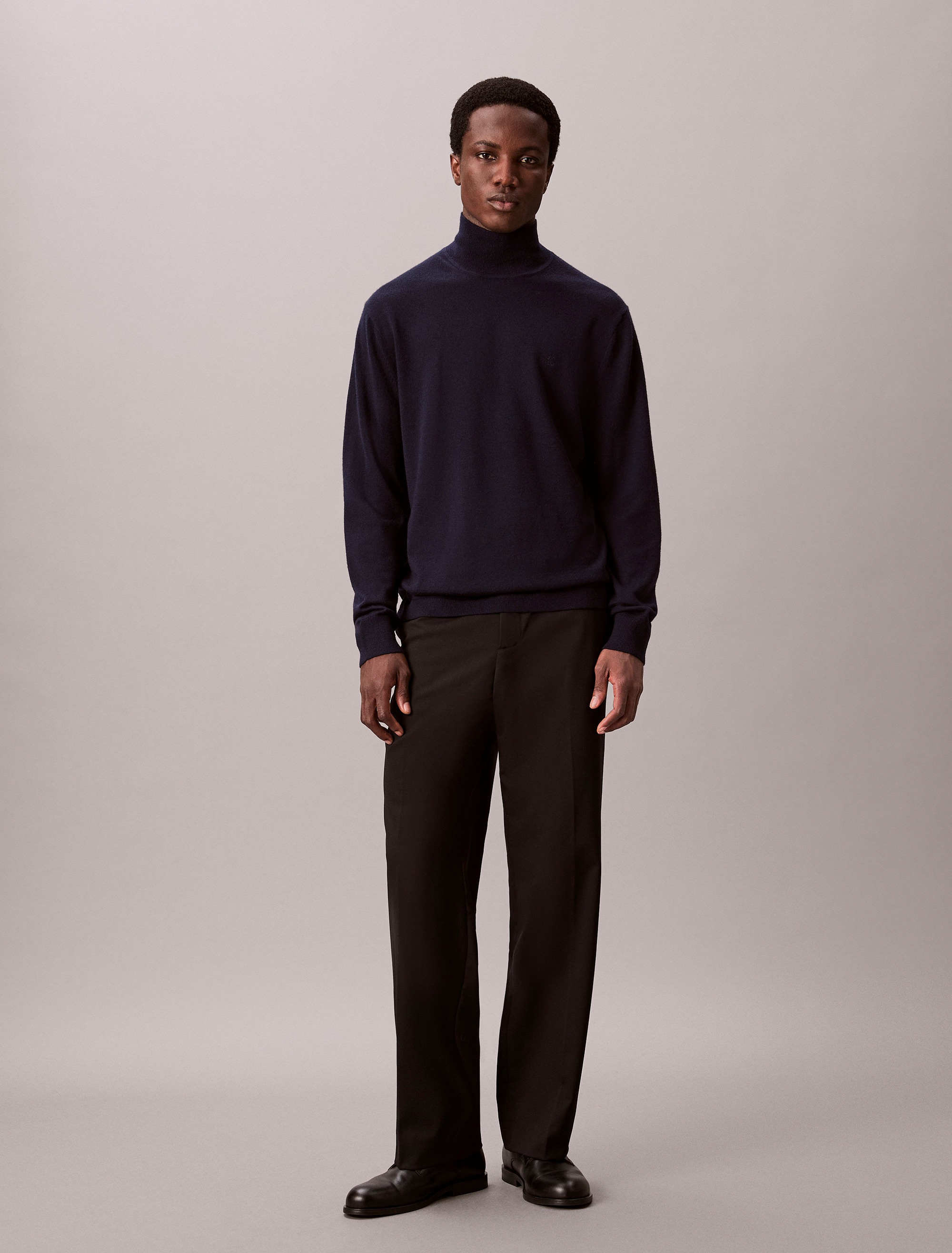 Calvin Klein Stehkragenpullover »LS MERINO MOCK NECK SWTR 14GG«, Mit Rundhalsausschnitt, regular fit