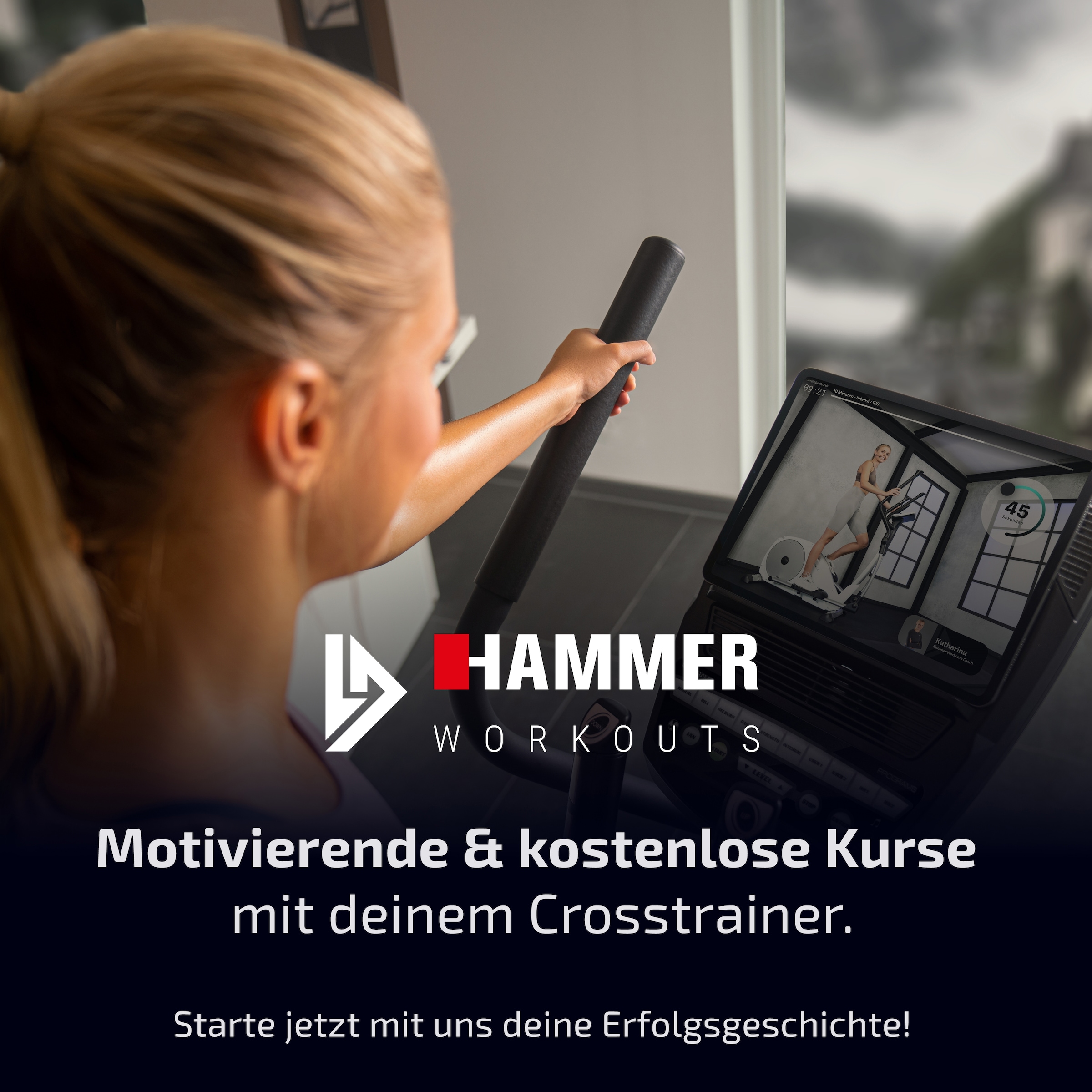 Hammer Power-Stepper »Cross-Stepper«, Fitness-Apps per Smartphone/Tablet