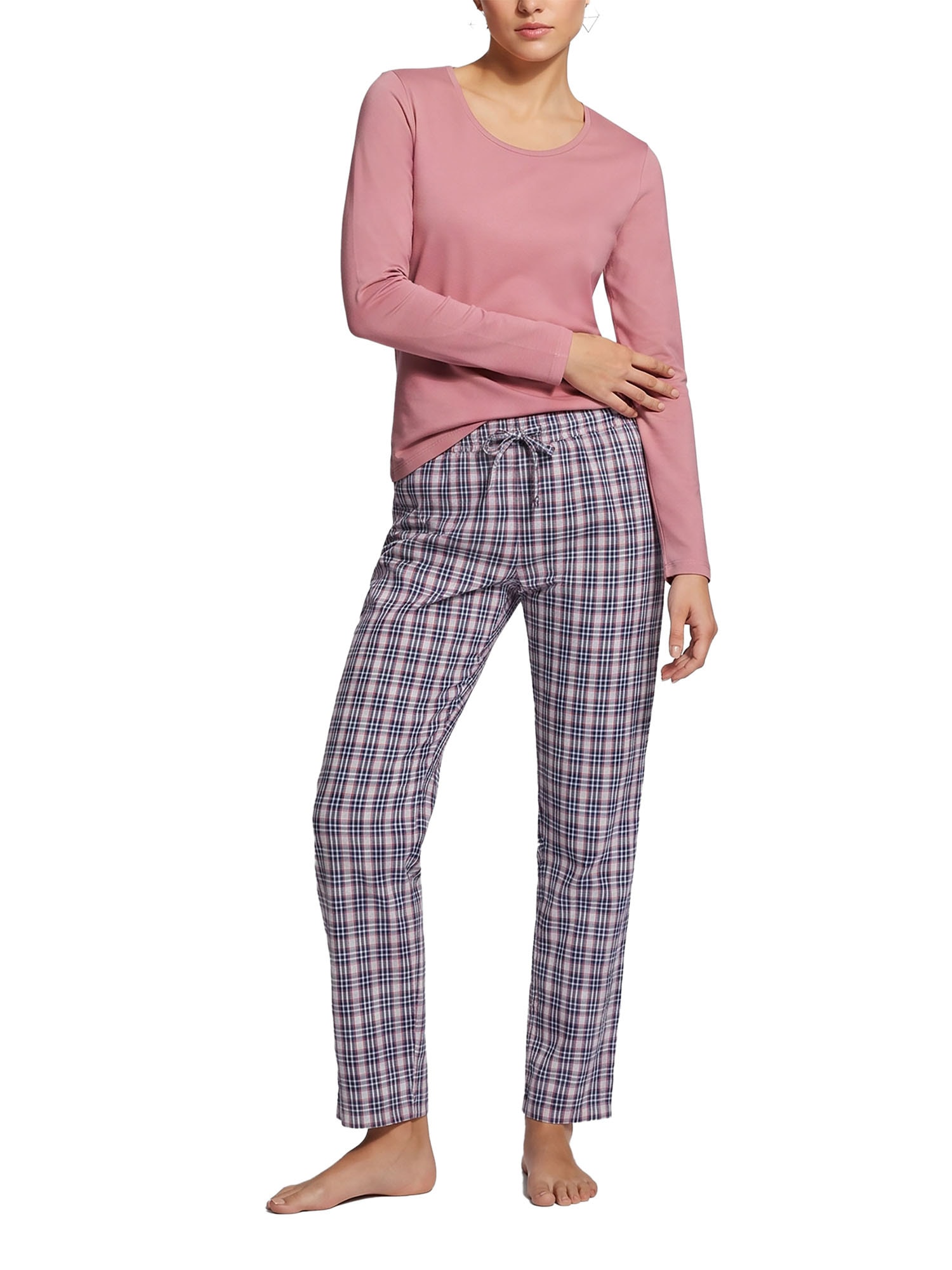 Ammann Schlafanzug »Damen langarm Shirt, lange Flanellhose Night & Relax« 1 Stk.