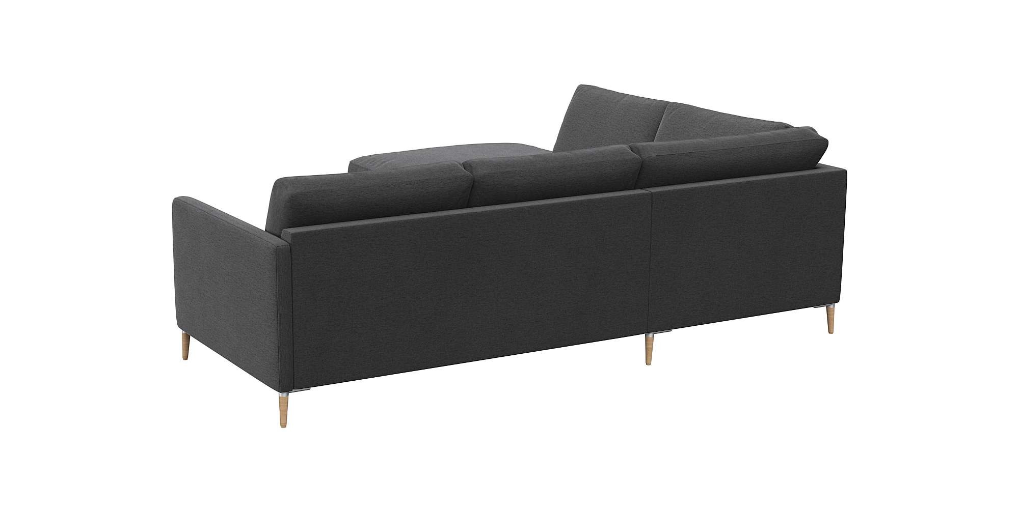 FLEXLUX Ecksofa »Fiore, L-Form, super bequem durch Kaltschaum im Sitz« schmale Armlehnen, Füße Alu/Eiche, B/T 234/225 cm