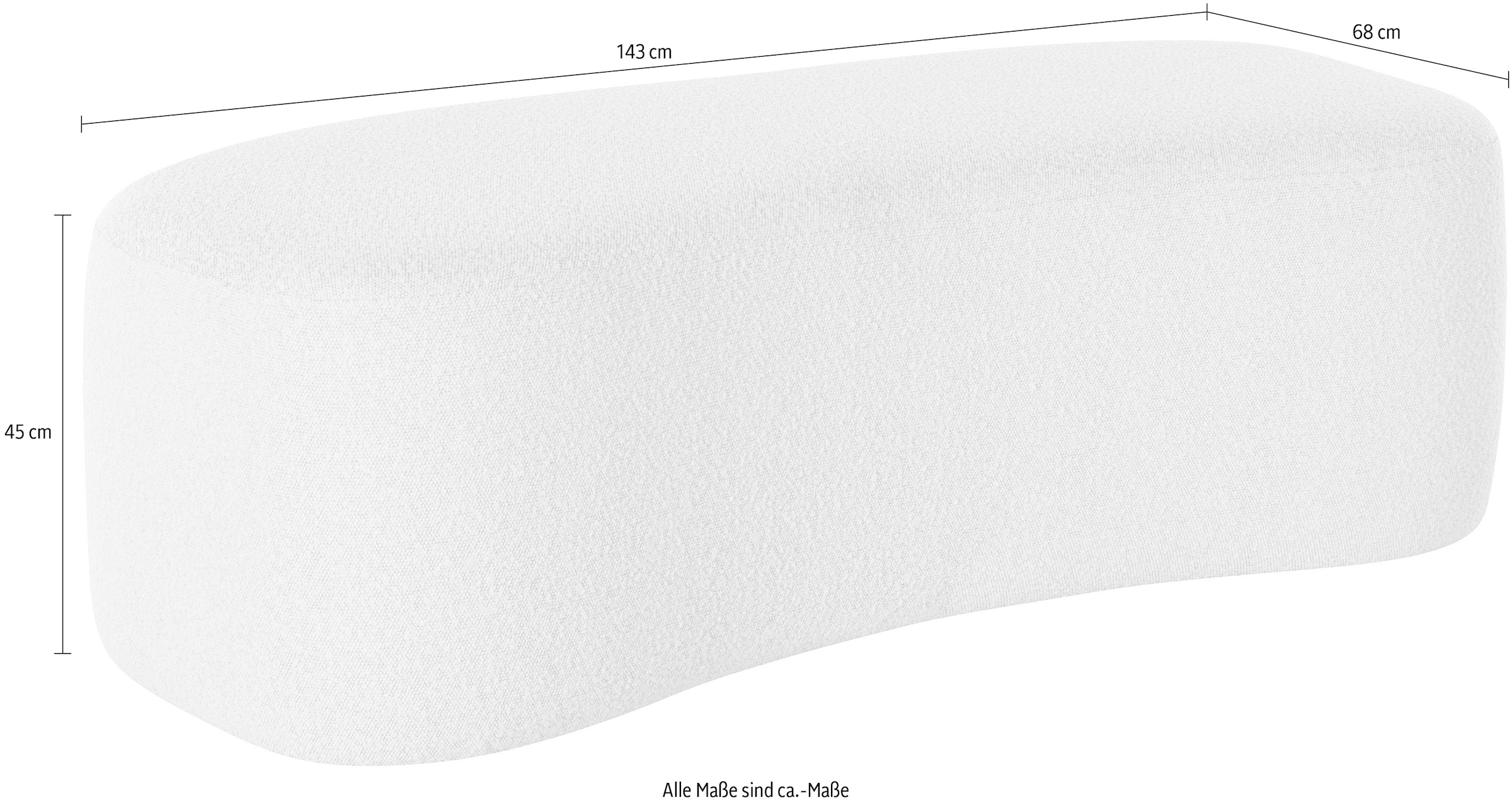 LeGer Home by Lena Gercke Polsterhocker »Dilara« zur Serie "Dilara", gerundete Optik, auch in Bezugsqualität Bouclé