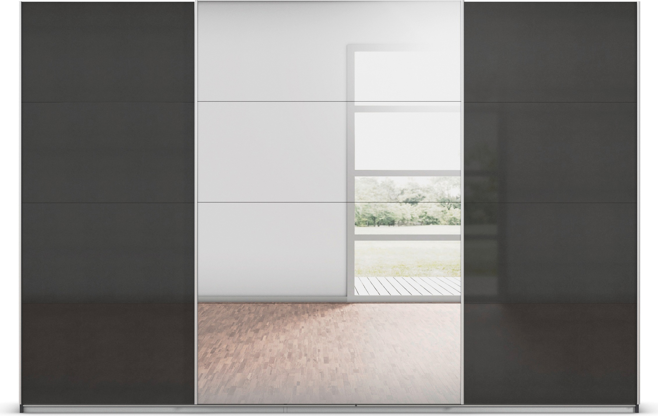 rauch Schwebetürenschrank »Kleiderschrank Schrank Garderobe AGORDO«, Top Innenausstattung, in 4 Breiten und 2 Höhen MADE IN GERMANY