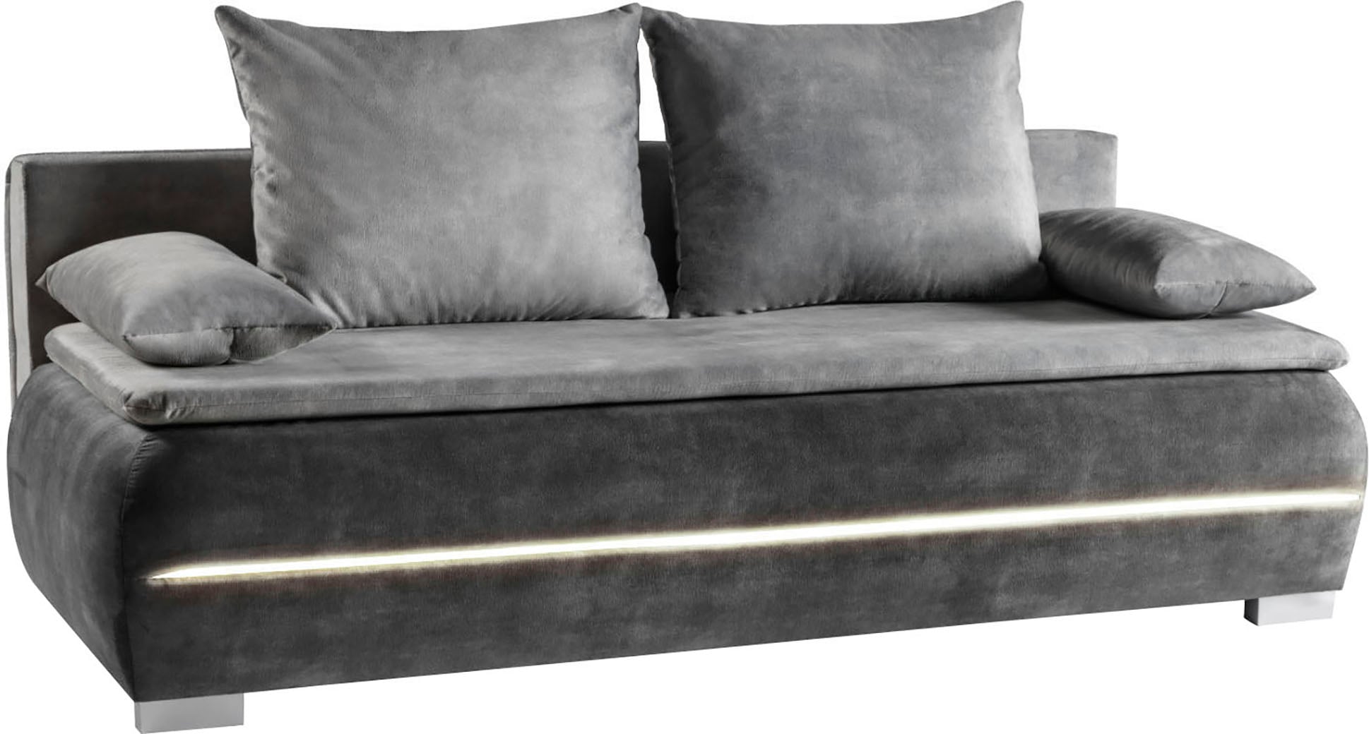 WERK2 Schlafsofa »Tekla LED«, 2-Sitzer Schlafcouch mit Bettkasten & stylischer RGB-LED-Beleuchtung