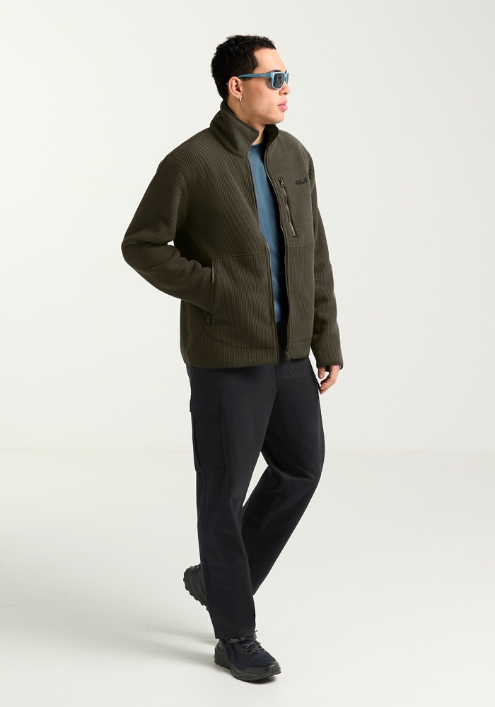 Jack Wolfskin Fleecejacke »LAKE RIDGE JKT M«, Winddicht, atmungsaktiv, Übergangsjacke