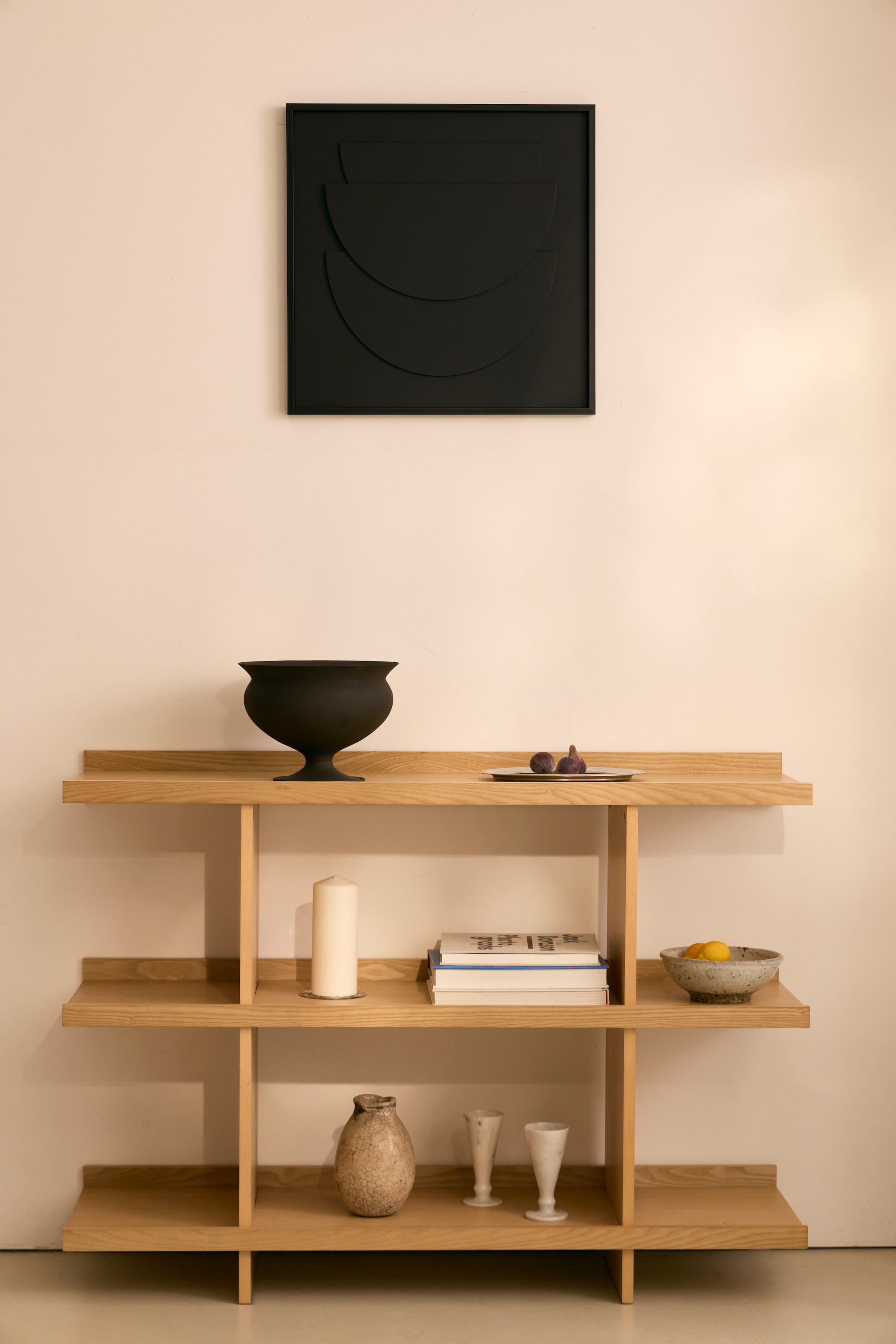 LeGer Home by Lena Gercke Ablageregal »Clavira« massives Eschenholz, stabil, luftige Optik, Breite 120 cm