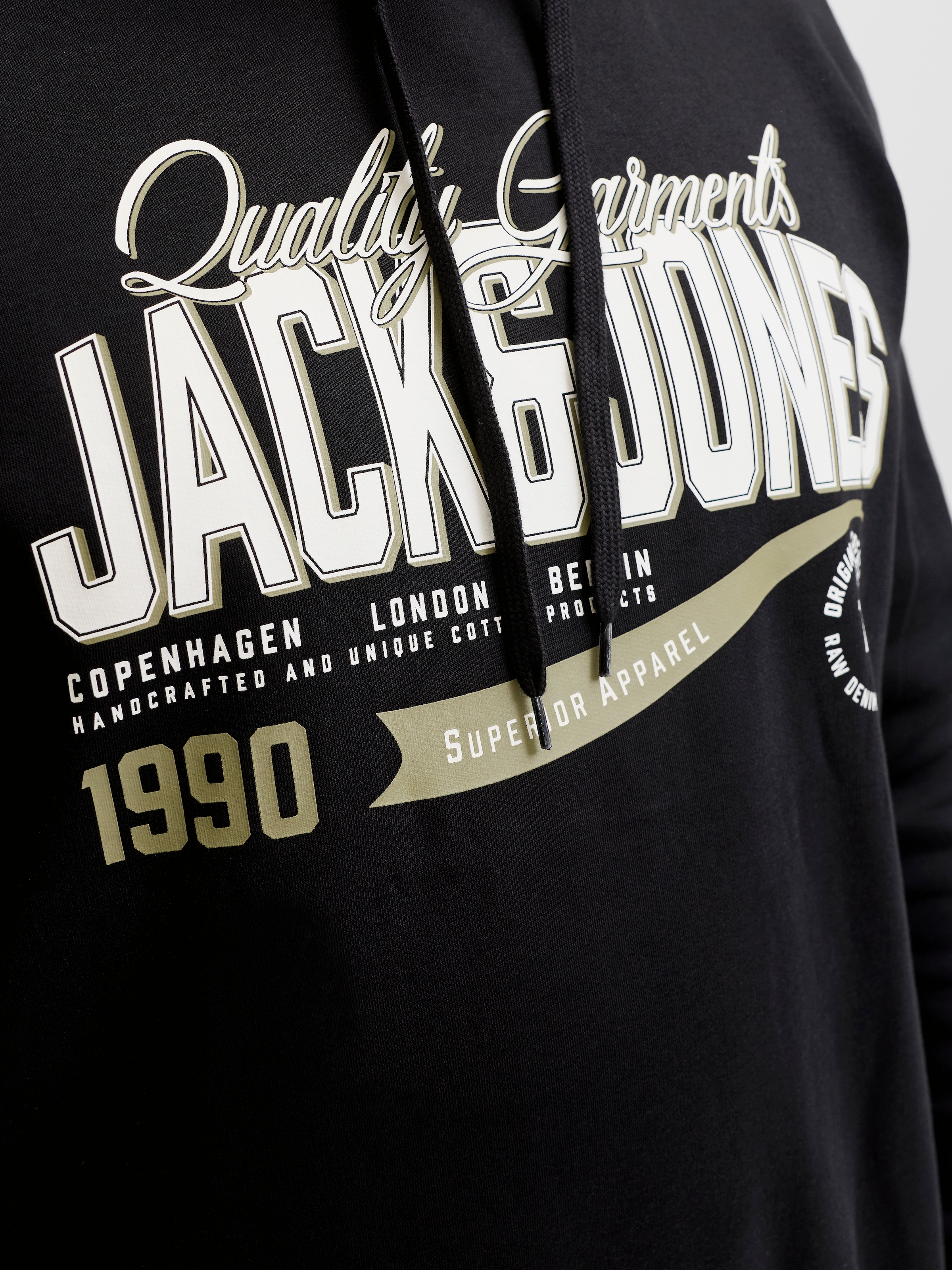 Jack & Jones PlusSize Kapuzensweatshirt »JJELOGO SWEAT HOOD 2 COL AW26 SN PLS«, Baumwollmischung, normal geschnitten
