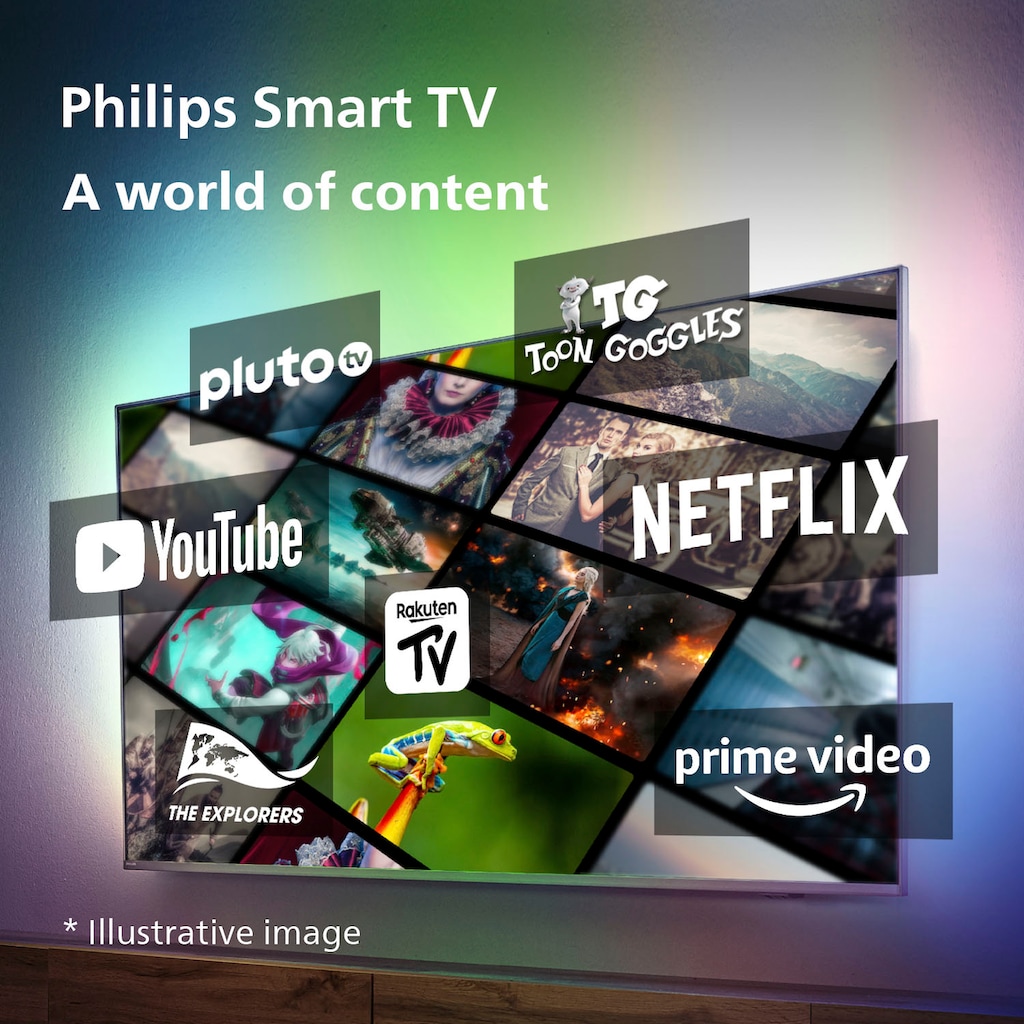Philips LED-Fernseher »50PUS7608/12«, 126 cm/50 Zoll, 4K Ultra HD, Smart-TV