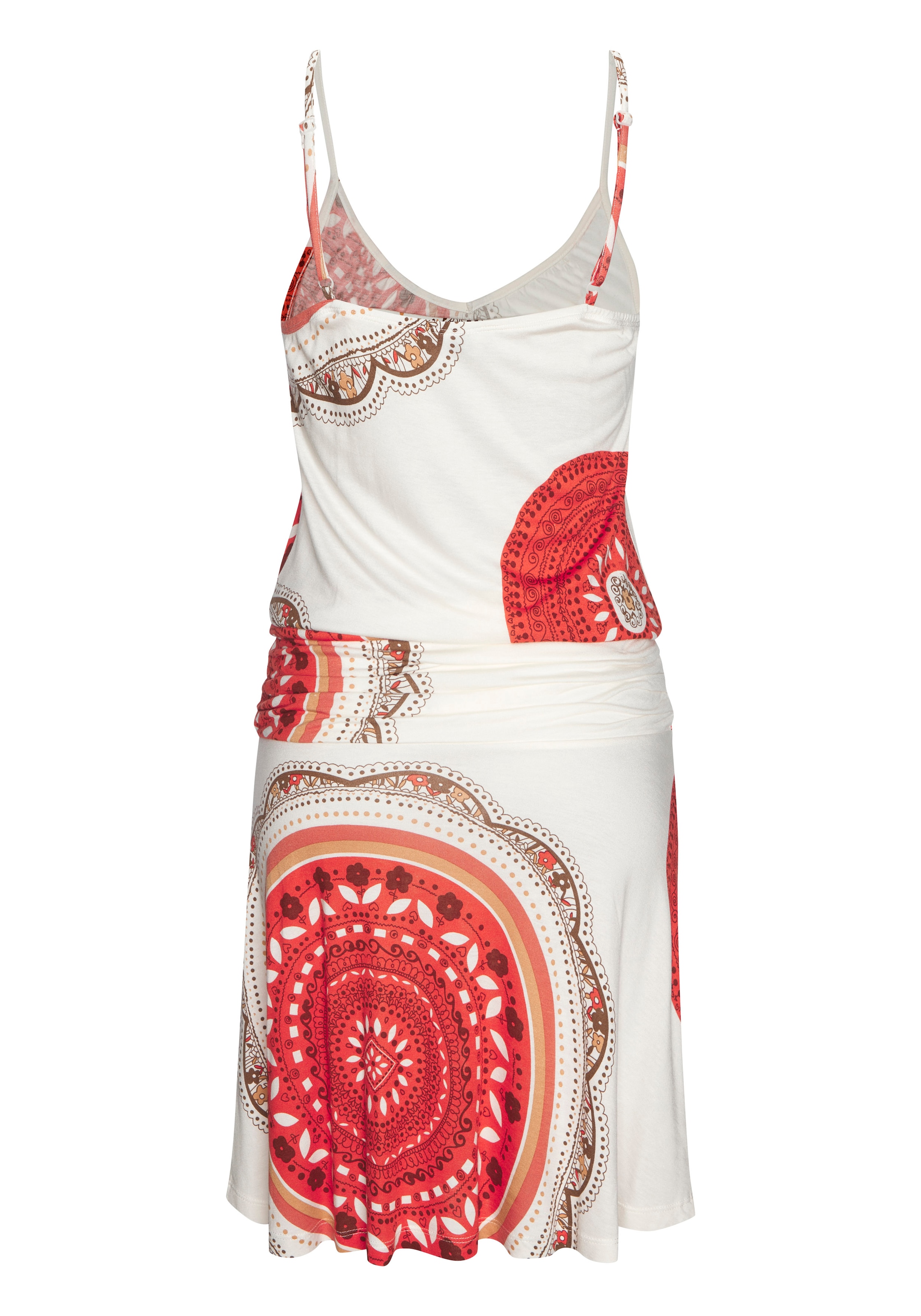 Beachtime Strandkleid, mit Alloverprint und verstellbaren Trägern, Sommerkleid, Jerseykleid