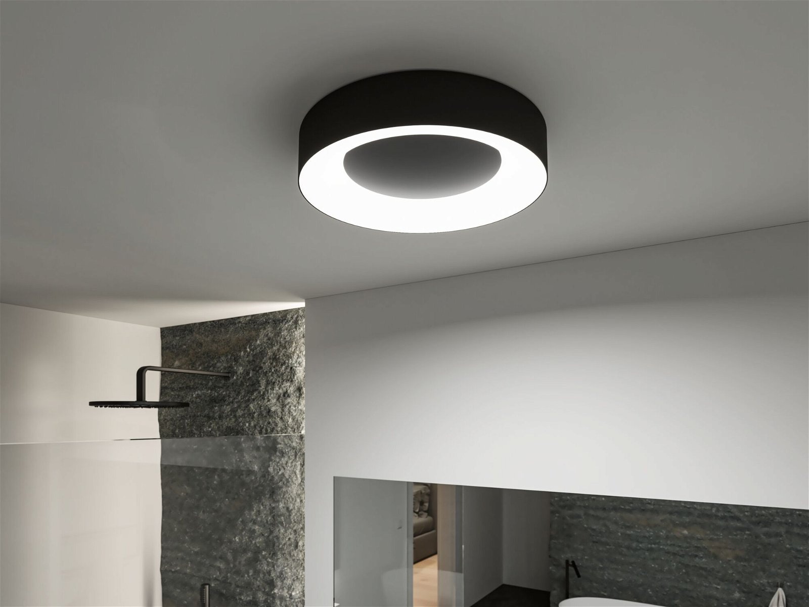 Paulmann LED Deckenleuchte »Casca IP44 White Switch 2100lm 230V 23W Schwarz matt«, 1 flammig