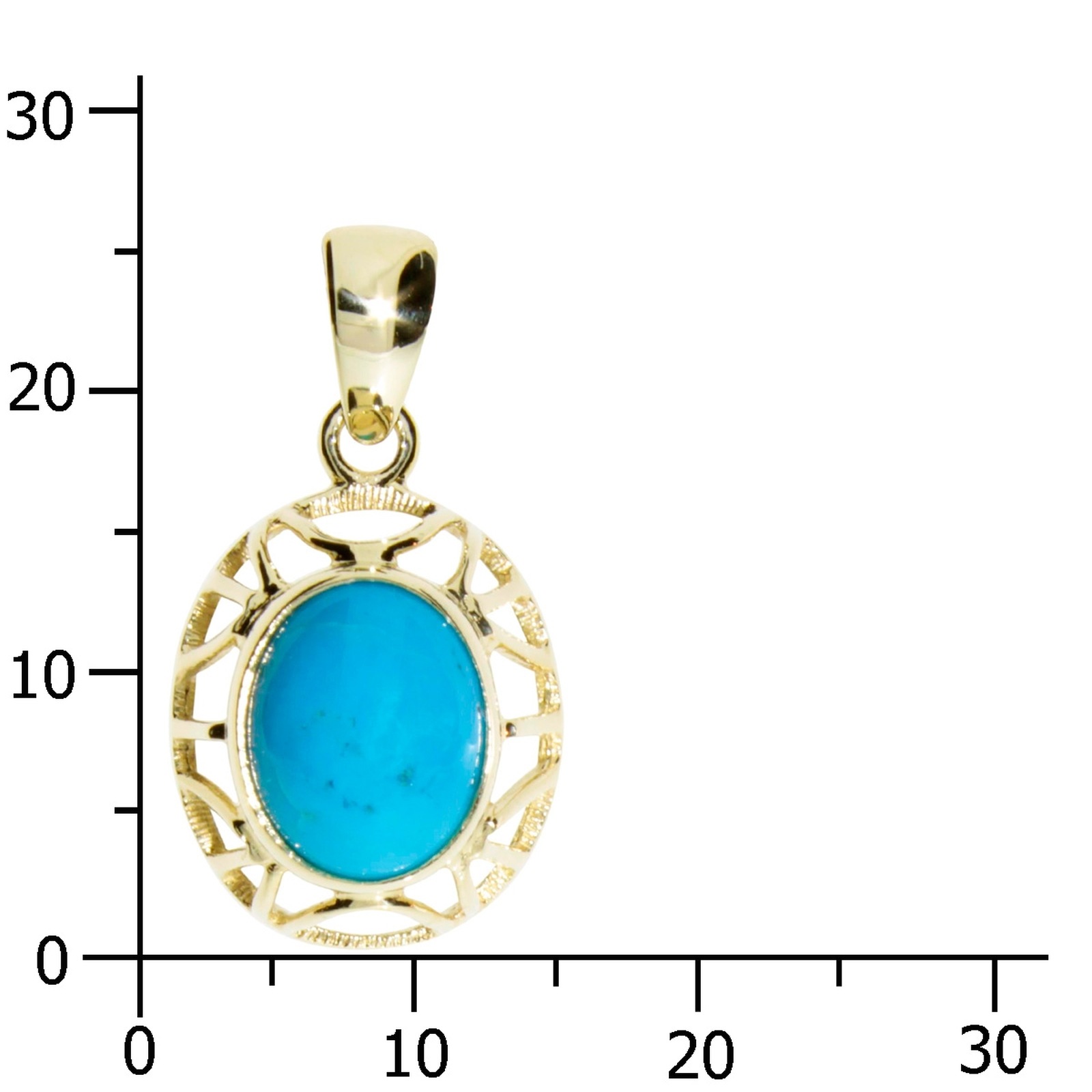 OSTSEE-SCHMUCK Kettenanhänger »- Maline - Gold 333/000 - Türkis«
