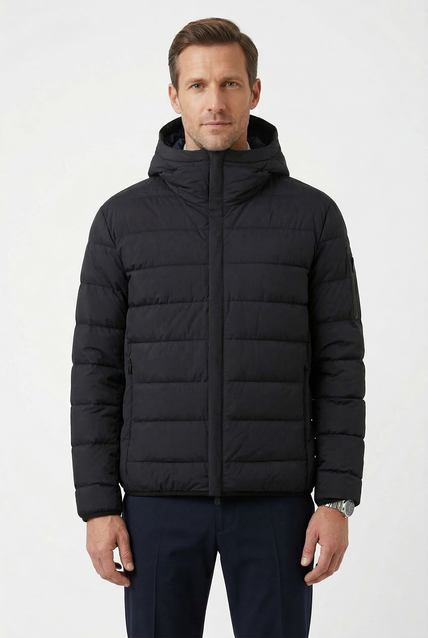 BOSS GREEN Steppjacke »OW Riplite JT HD« mit Kapuze abenehmbare Kapuze wasserabweisend regular fit, 4-Wege Stretch