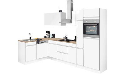Winkelküche »Roth«, mit E-Geräten, Stellbreite 300 x 175 cm