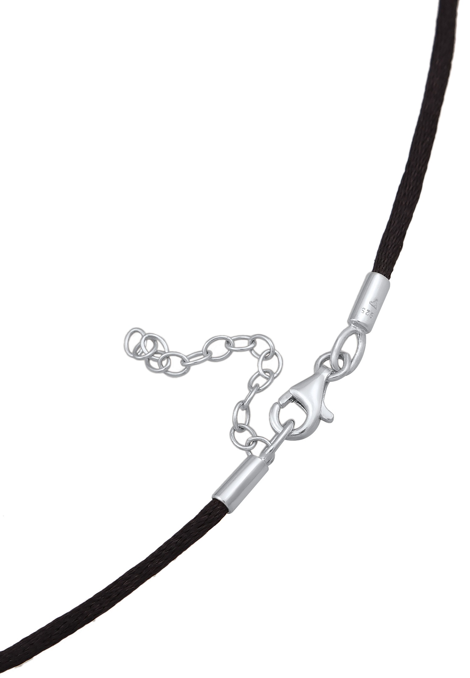Elli Premium Choker »Halskette Choker Satin Labradorit Edelstein Tropfen 925 Silber«
