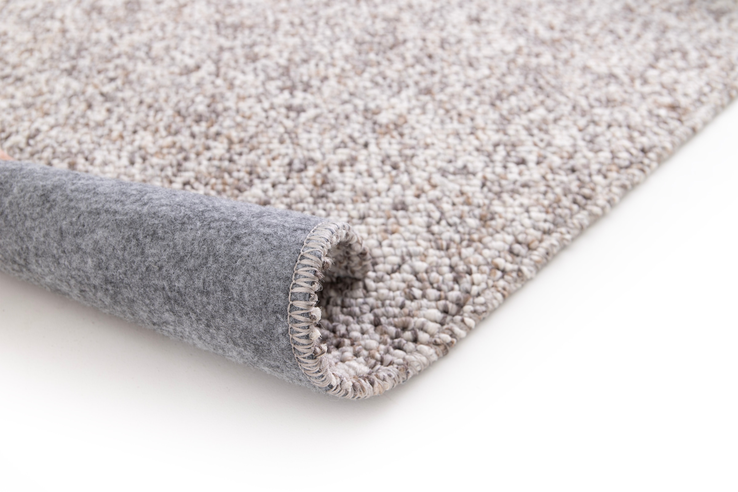 Primaflor-Ideen in Textil Teppich »Teppich LINO, Made in Belgium« rechteckig 10 mm Höhe Wolloptik, grobe Schlinge, meliert, strapazierfähig