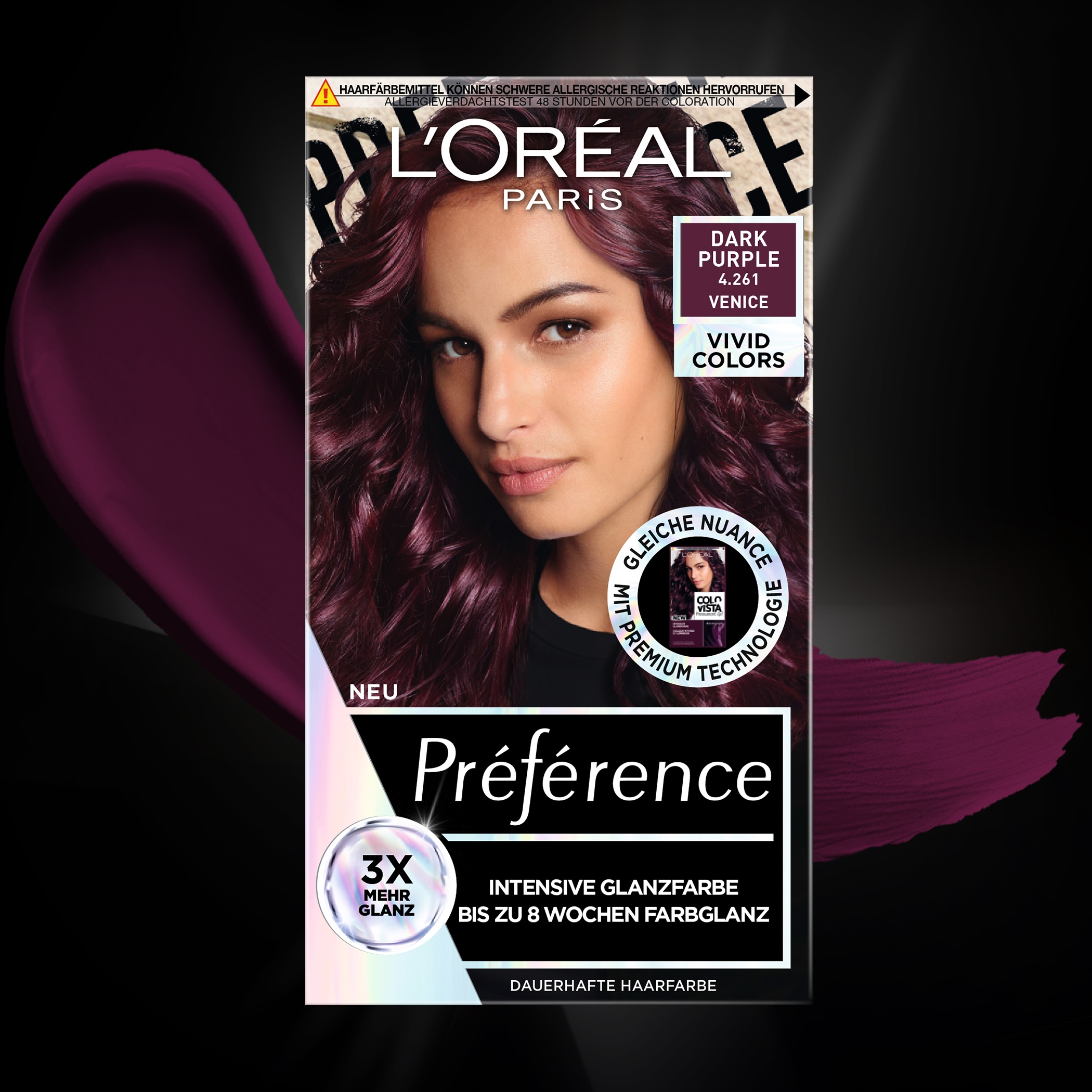 L'ORÉAL PARIS Coloration »Préférence Vivid Colors«, (Packung, 3 tlg.), mit pflegender Formel
