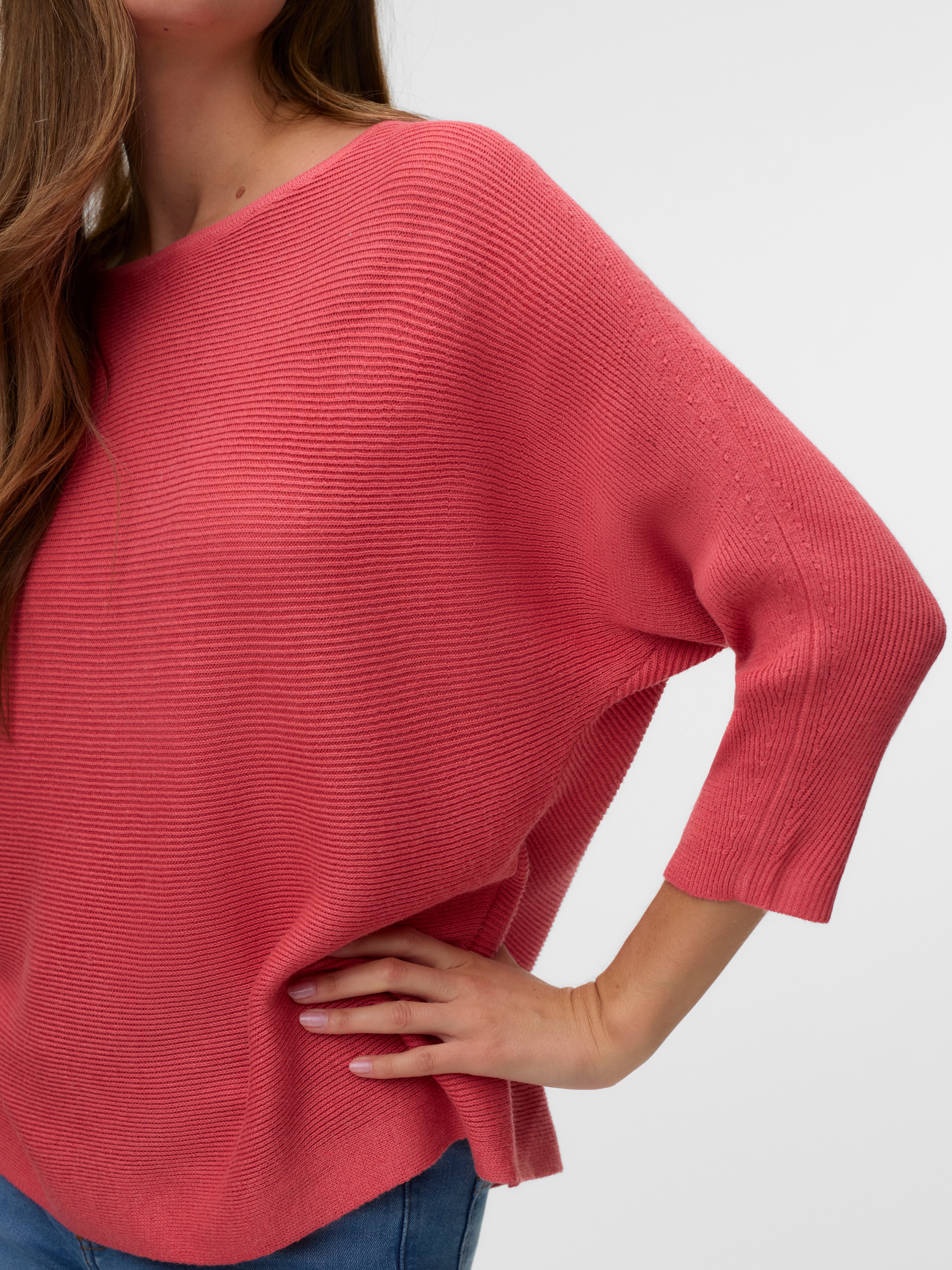 Vero Moda 3/4 Arm-Pullover »VMNORA 3/4 BOATNECK BLOUSE NOOS« mit Fledermausärmeln