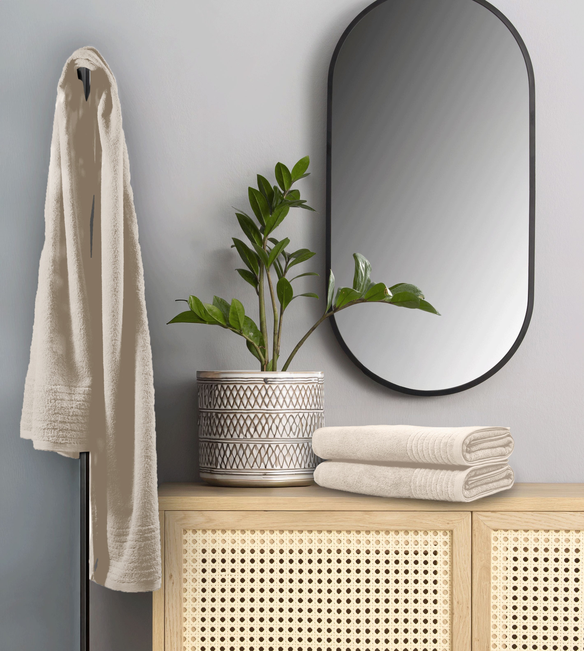 OTTO home Saunatuch »Sanremo Premium, Premium Handtücher, 600 gr/m², 80x200cm« Bordüre, einfarbig, flauschig, weich, dicke Qualität, 5 Jahre Garantie