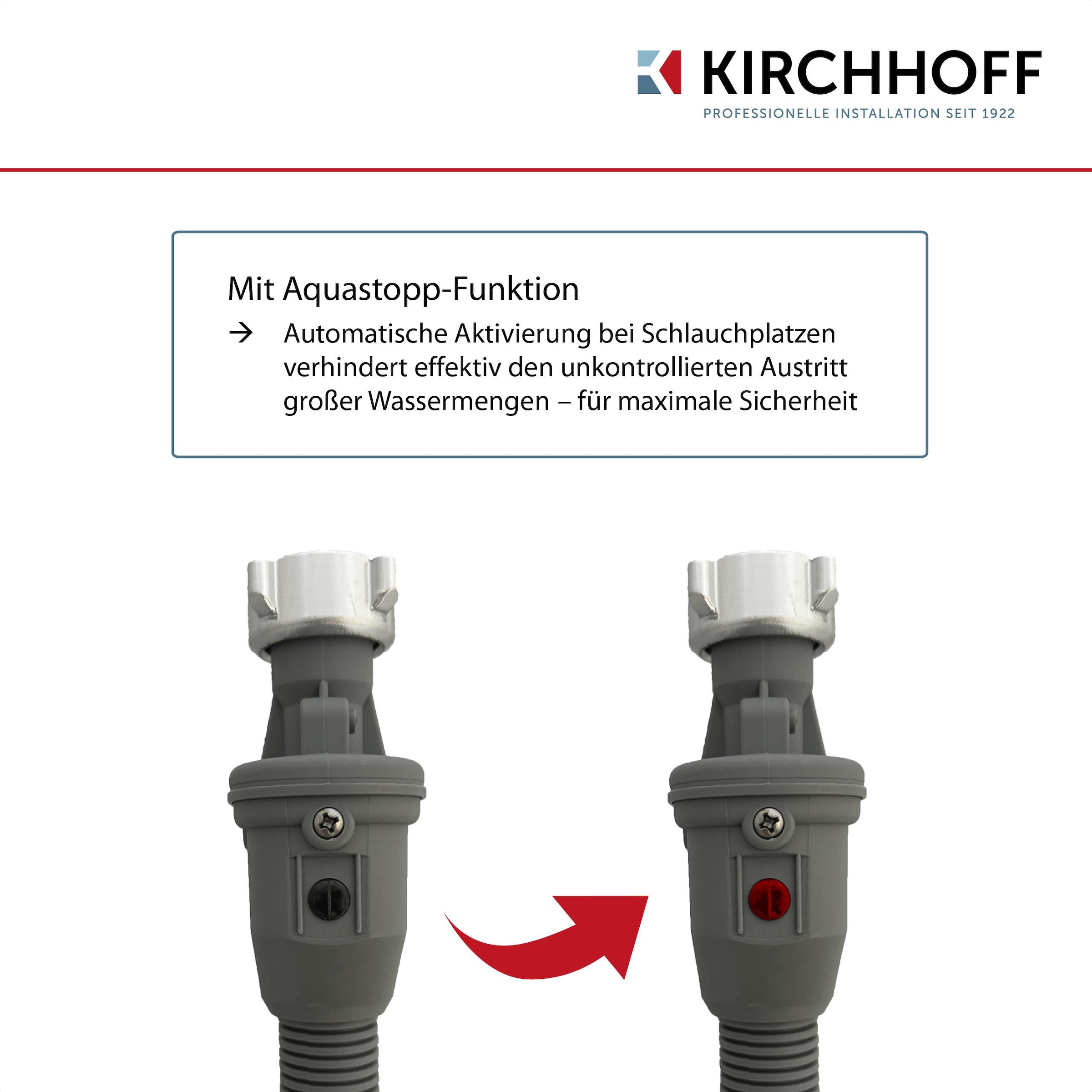 Kirchhoff Zulaufschlauch, Sicherheits-Zulaufschlauch, 3/4"IG x 3 m x 3/4"IG, 10bar/90°C