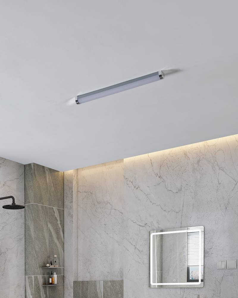EGLO LED-Deckenleuchte »TRAGACETE 1« in silber und chrom aus Kunststoff, Stahl / inkl. LED fest integriert - 15,5 Watt, Länge ca. 60 cm