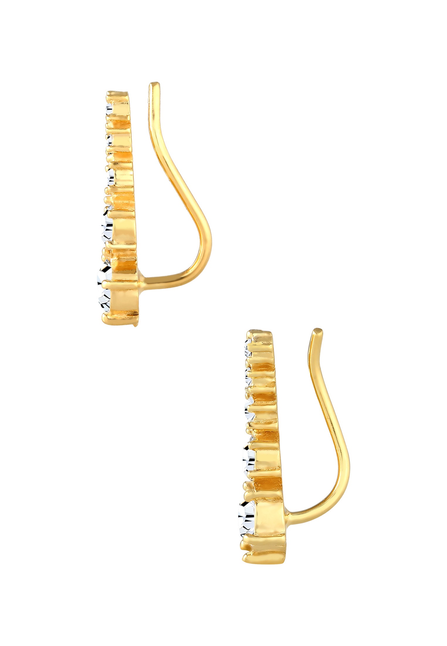 Elli Paar Ohrstecker »Ohrringe Earcuff Klassik 925 Silber, mit Kristallen von Swarovski®«