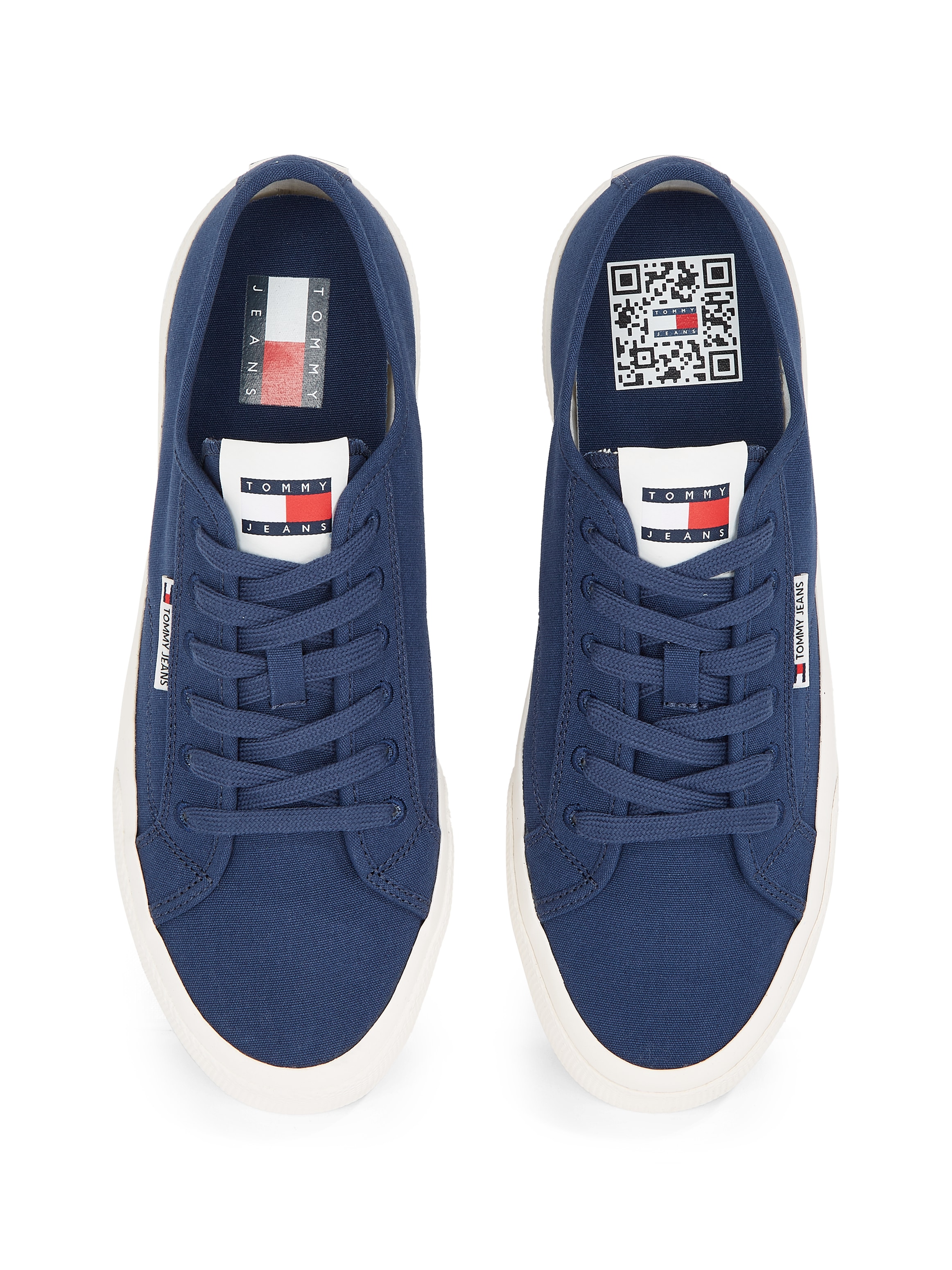 Tommy Jeans Sneaker »TJM LACE UP CANVAS COLOR«, Freizeitschuh, Halbschuh, Schnürschuh mit Logo-Aufnäher an der Zunge