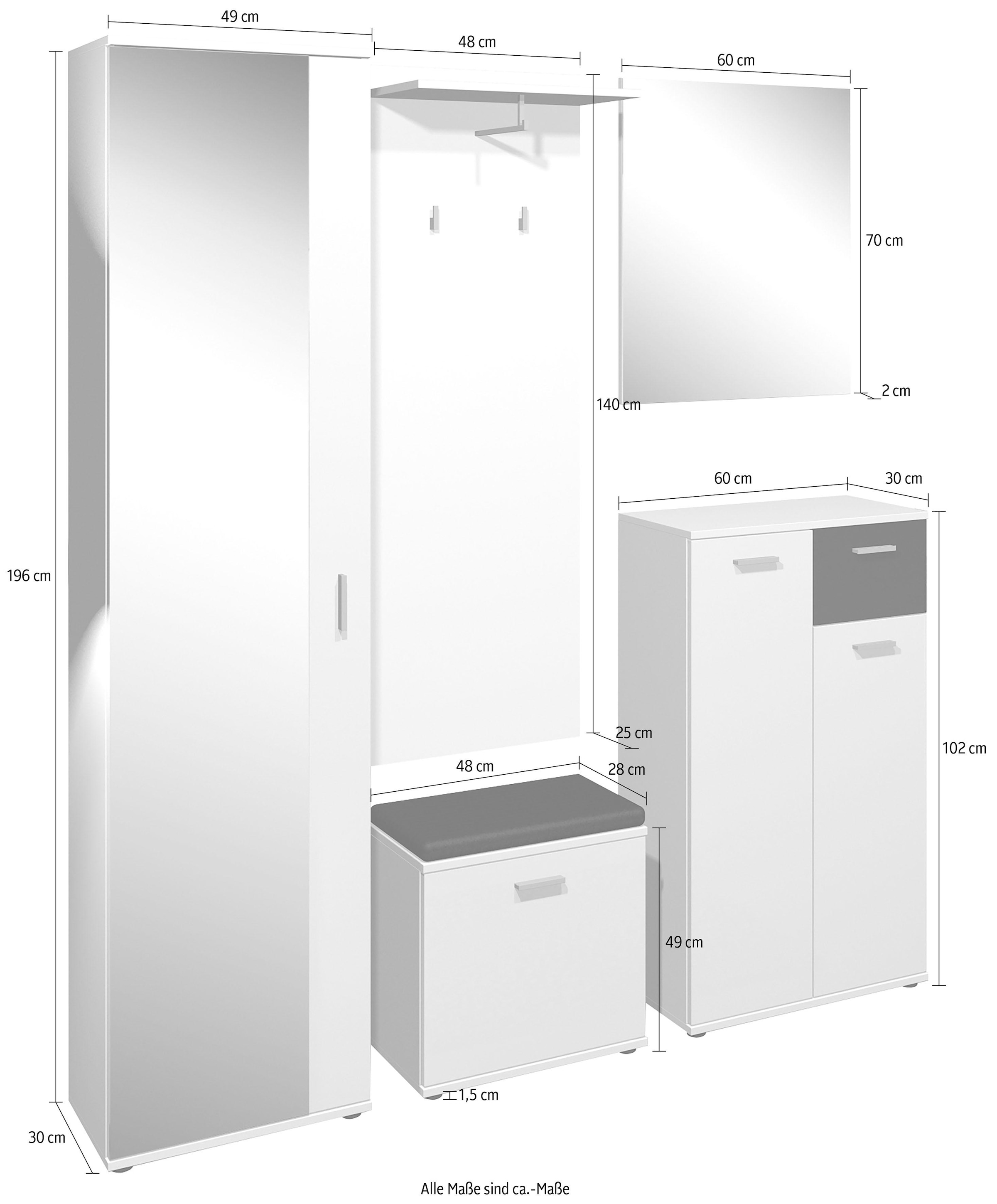 Homexperts Garderoben-Set »Justus«, (Set, 5 St.)