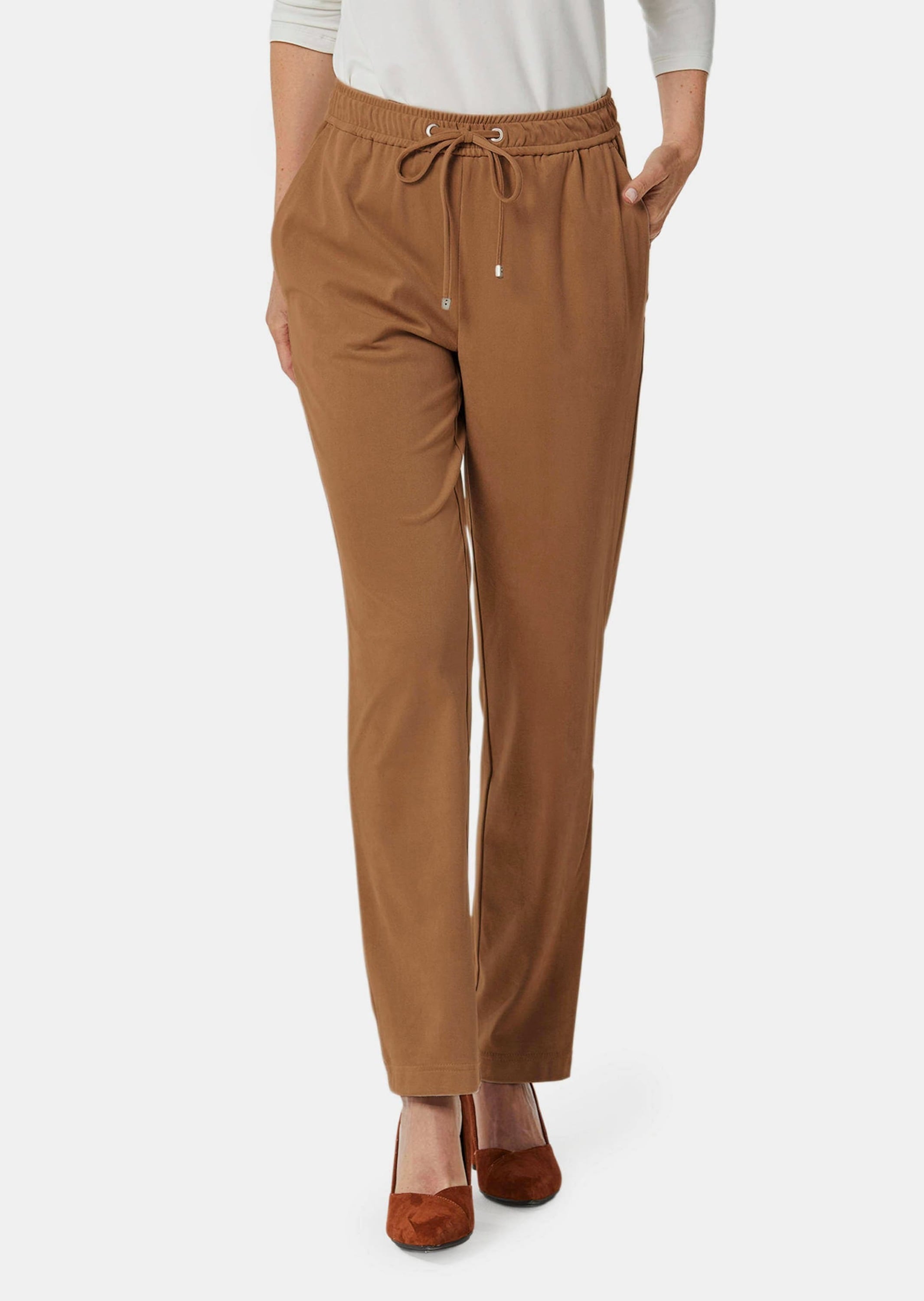 GOLDNER 2-in-1-Hose »Hose in Veloursleder-Optik LOUISA Bi-elastische Hose LOUISA in superweichem Veloursleder-Look«