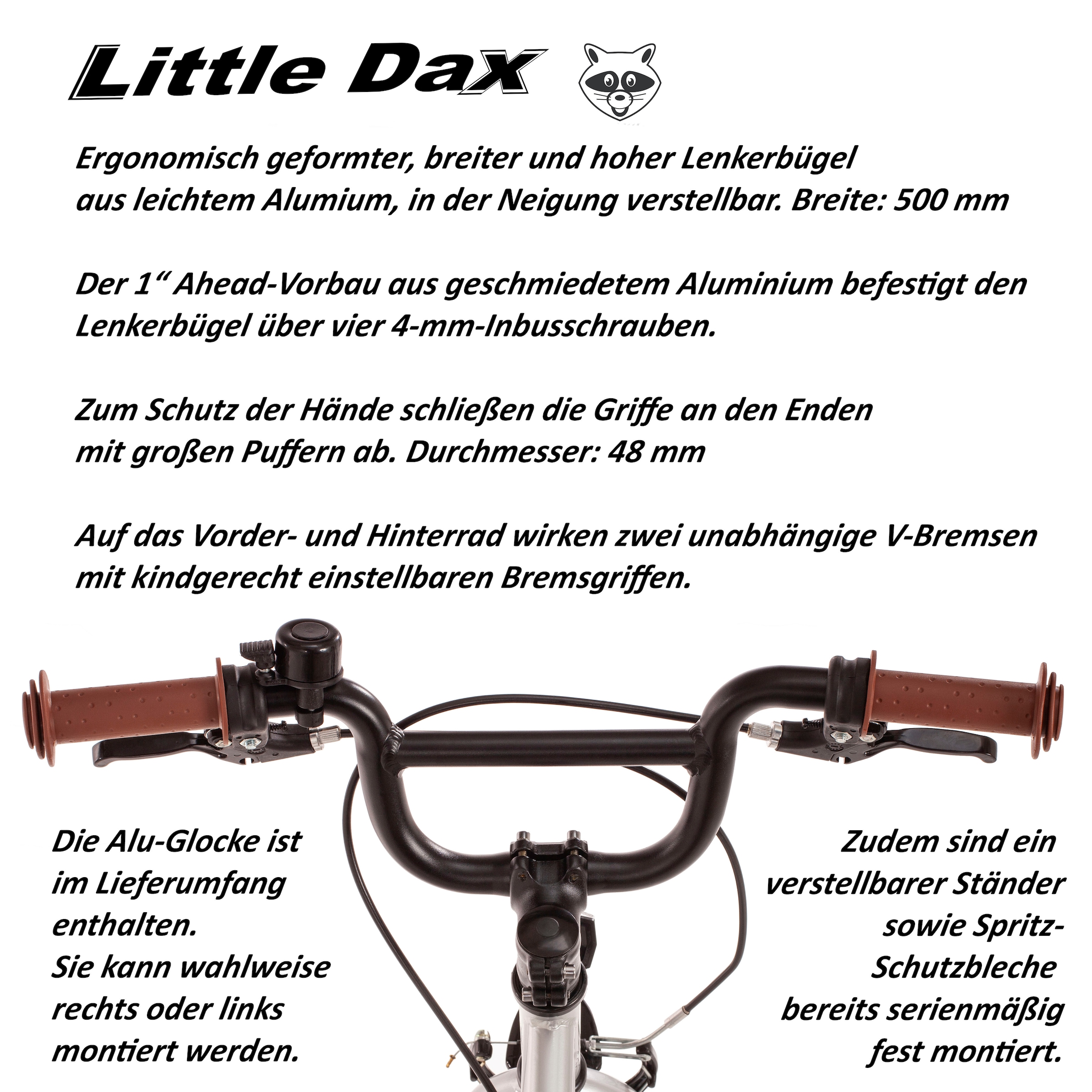 Bachtenkirch Kinderfahrrad »18" Little-Dax "AERON", rot« 1 Gang ohne Schaltung