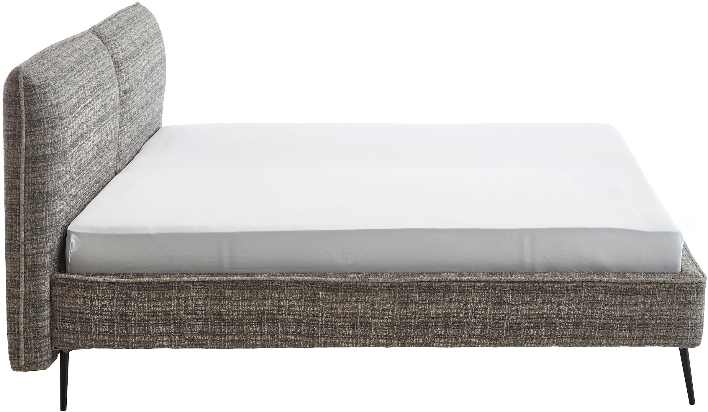 meise.möbel Polsterbett »Infinity erhältlich in verschiedenen Farben und Breiten« mit schwarzen Metallfüßen