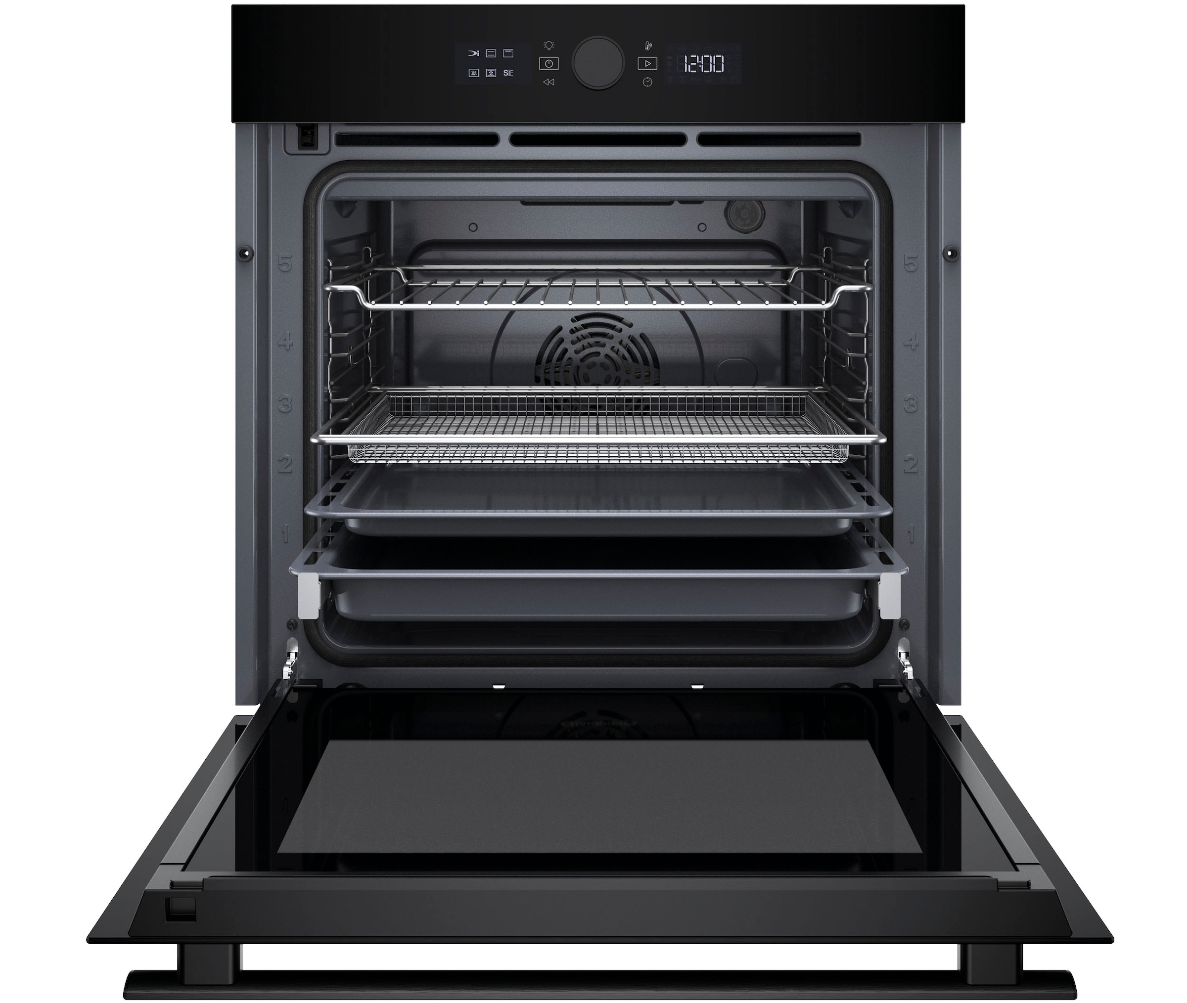 BAUKNECHT Pyrolyse Backofen  »BBI4S8PM1SK«, mit 1-fach-Teleskopauszug, Pyrolyse-Selbstreinigung, AirFry-Funktion, Pizzafunktion, 1-fach-Teleskopauszug, Gentle Steam