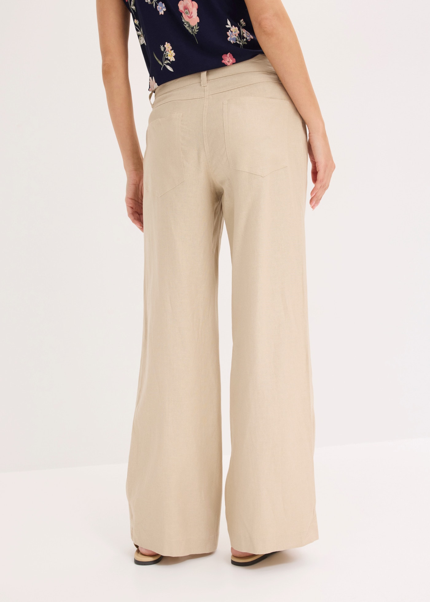bonprix Palazzohose  aus Leinen und Viskose, Loose Fit, eleganter Stil
