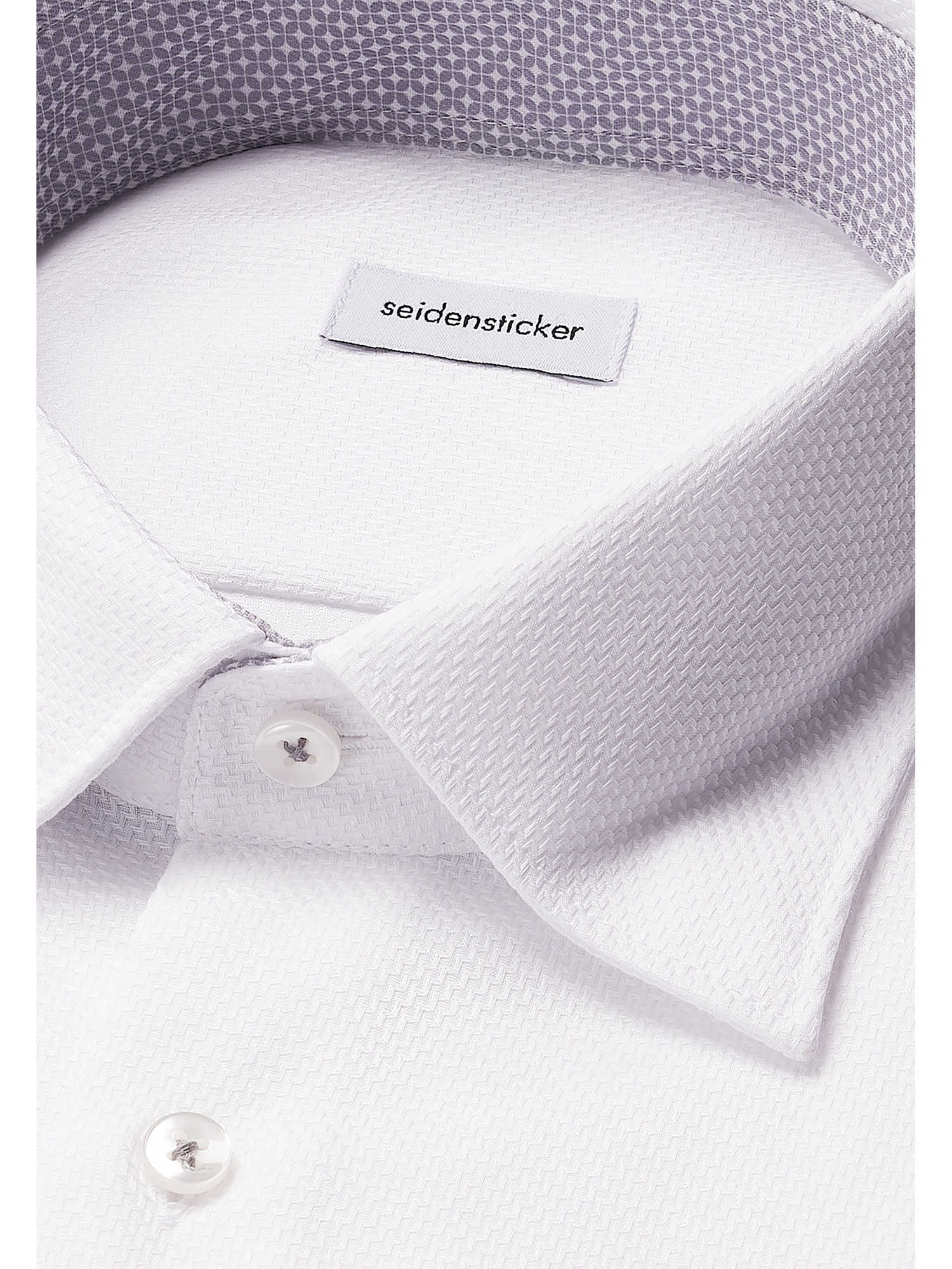 seidensticker Businesshemd »Schwarze Rose« Regular 1/1 Covered-Button-Down-Kragen Struktur