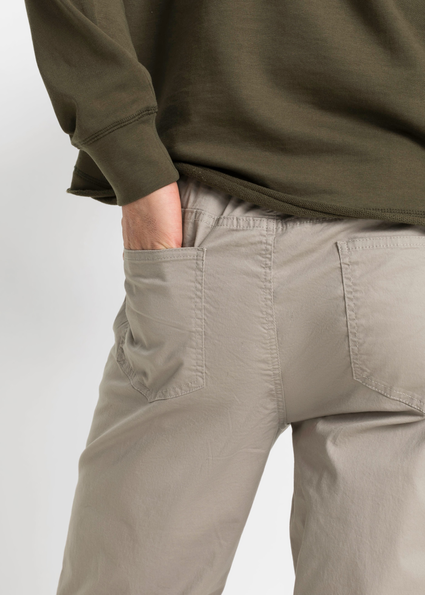 bonprix Schlupfhose  mit elastischem Bund, Regular Fit, aus Baumwolle und Elasthan
