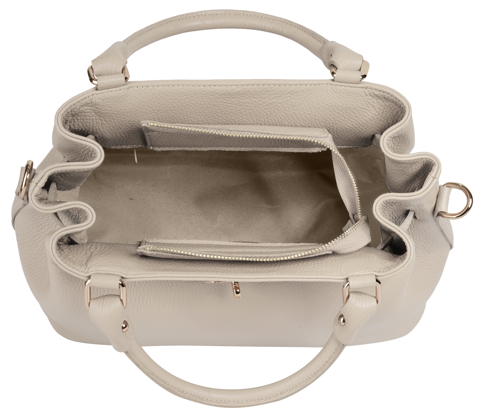 Samantha Look Henkeltasche, echt Leder, Made in Italy, geräumige Henkeltasche mit Smartphonefach