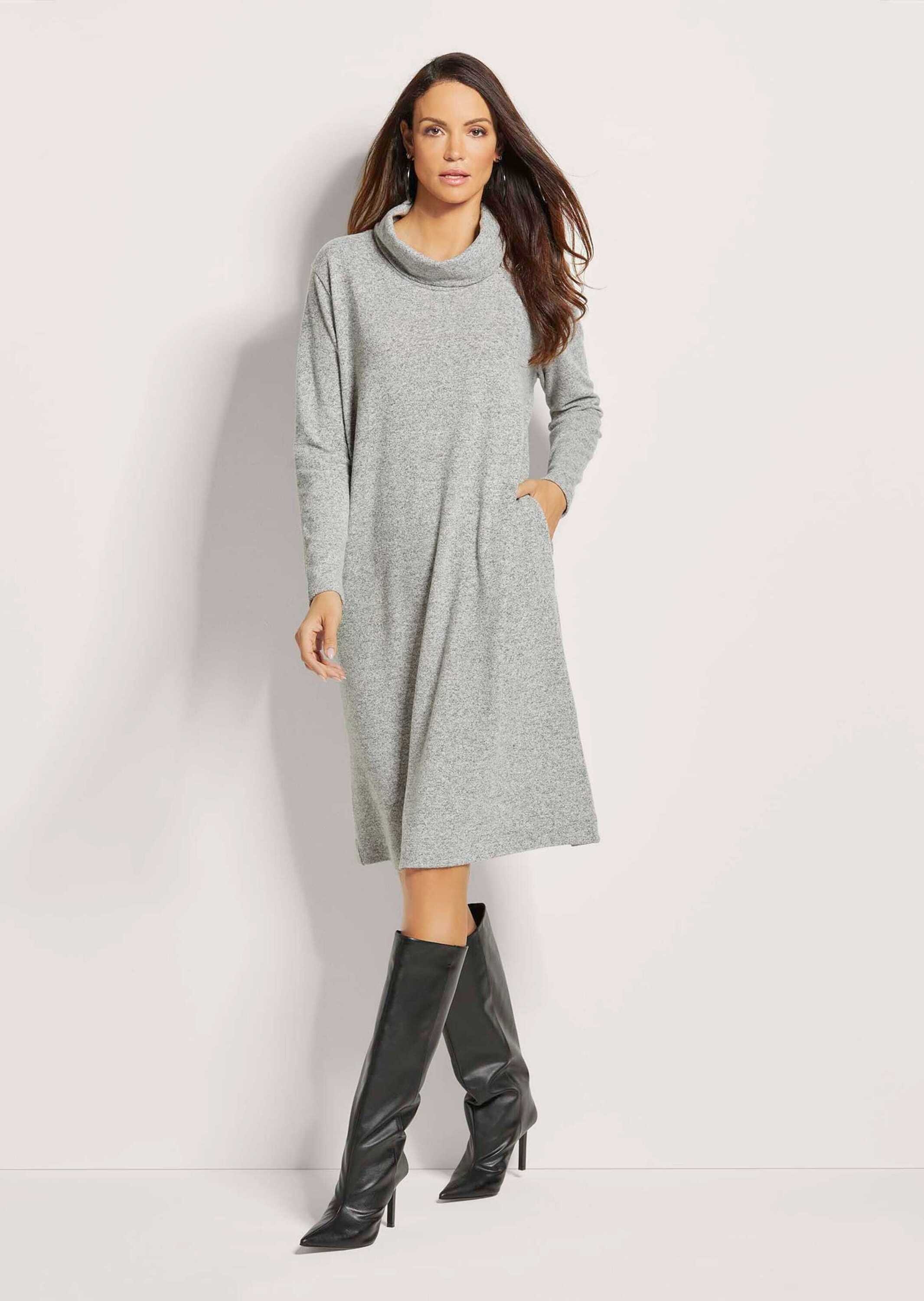 MADELEINE Sommerkleid »Kleid Rollkragen-Kleid in H-Linie«