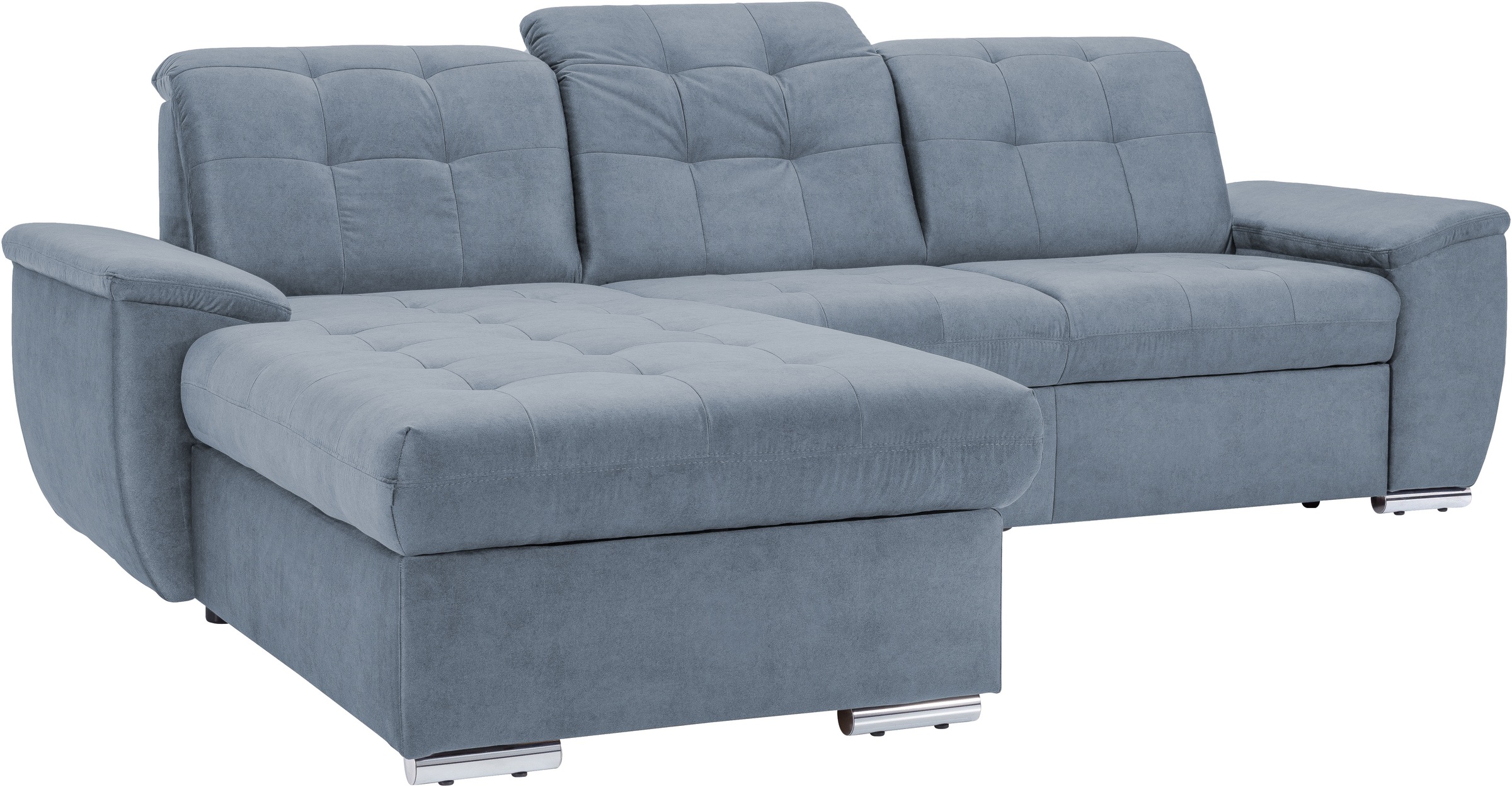 exxpo - sofa fashion Ecksofa »Derby Inkl. Kopfteilverstellung, wahlw. Bett & Bettkasten, L-Form«, EXTRA an Komfort zum Relaxen, Entspannen und Wohlfühlen