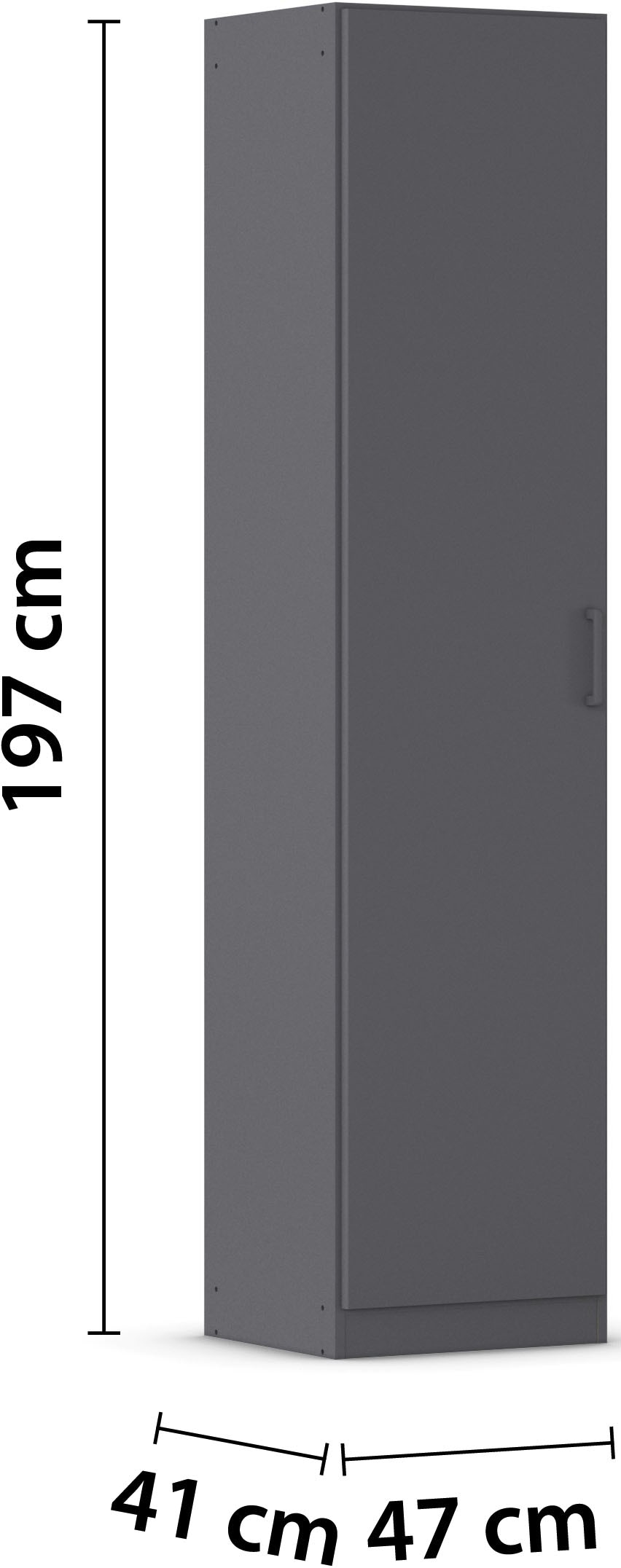 rauch Mehrzweckschrank »Garderobe Kleiderschrank Schrank Schuhschrank Putzschrank MINOSA« Breiten 47/69/91/136 cm, Höhen 197/210 cm,  In 4 Breiten mit vielen Einlegeböden für viel Stauraum MADE IN GERMANY