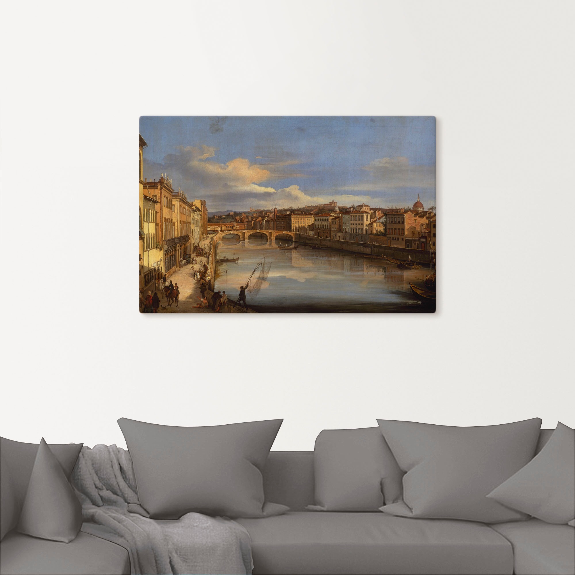 Artland Wandbild »Ein Blick auf den Arno«, Florenz, (1 St.), als Leinwandbild, Poster, Wandaufkleber in verschied. Größen