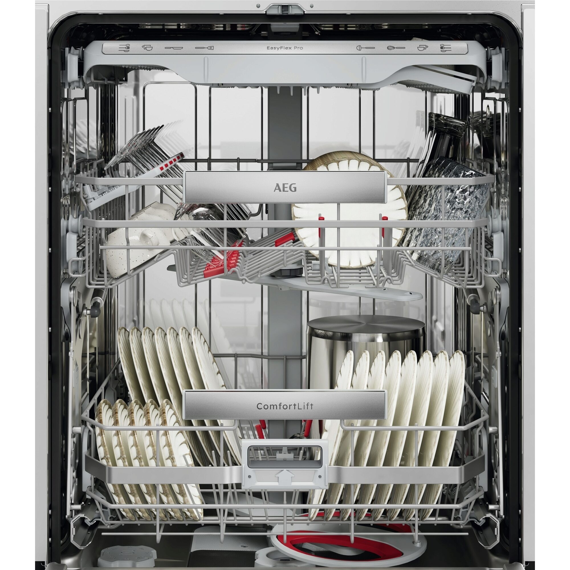 AEG vollintegrierbarer Geschirrspüler 9000 XXL »GI9700X4PC« Leise Spülmaschine 36dB ComfortLift: Be- & Entladen ohne Bücken