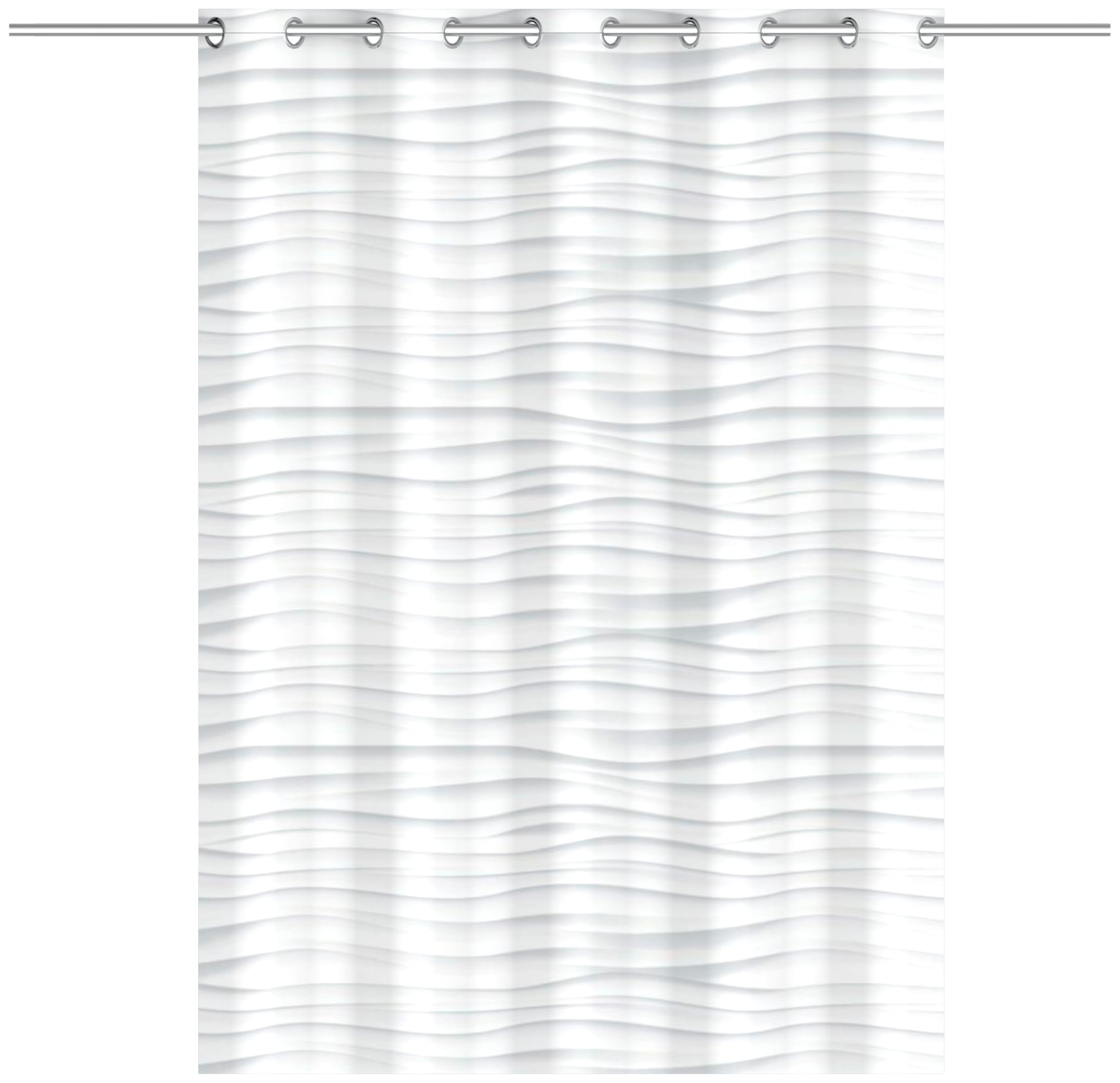 Eisl Duschvorhang »White Wave«, waschbarer Antischimmel Textil Vorhang (Höhe 200 cm)