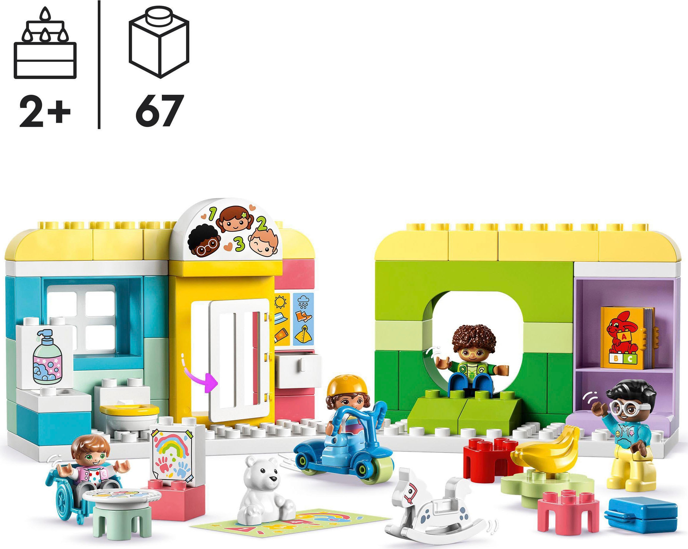 LEGO® Konstruktionsspielsteine »Spielspaß in der Kita (10992), LEGO® DUPLO«, (67 St.), Made in Europe