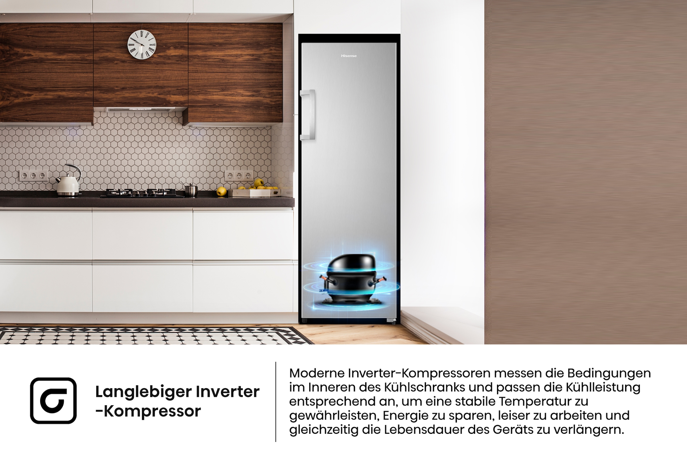 Hisense Kühlschrank »RL3N319NEIC« 172 cm hoch 59,5 cm breit MultiAirFlow-System