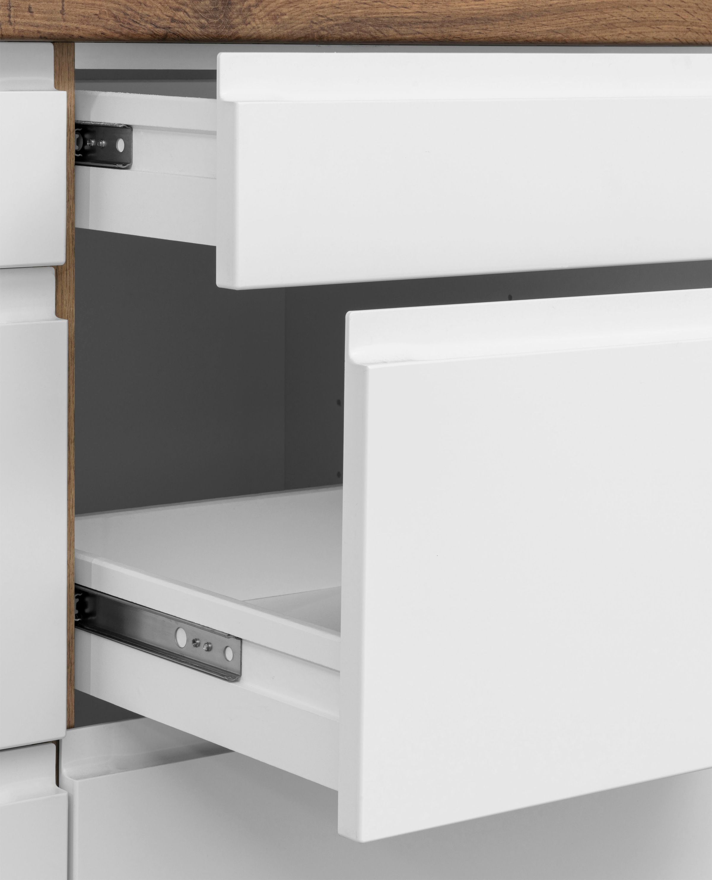 KOCHSTATION Küchenzeile »KS-Bruneck«, 380cm breit, ohne E-Geräte, hochwertige MDF-Fronten