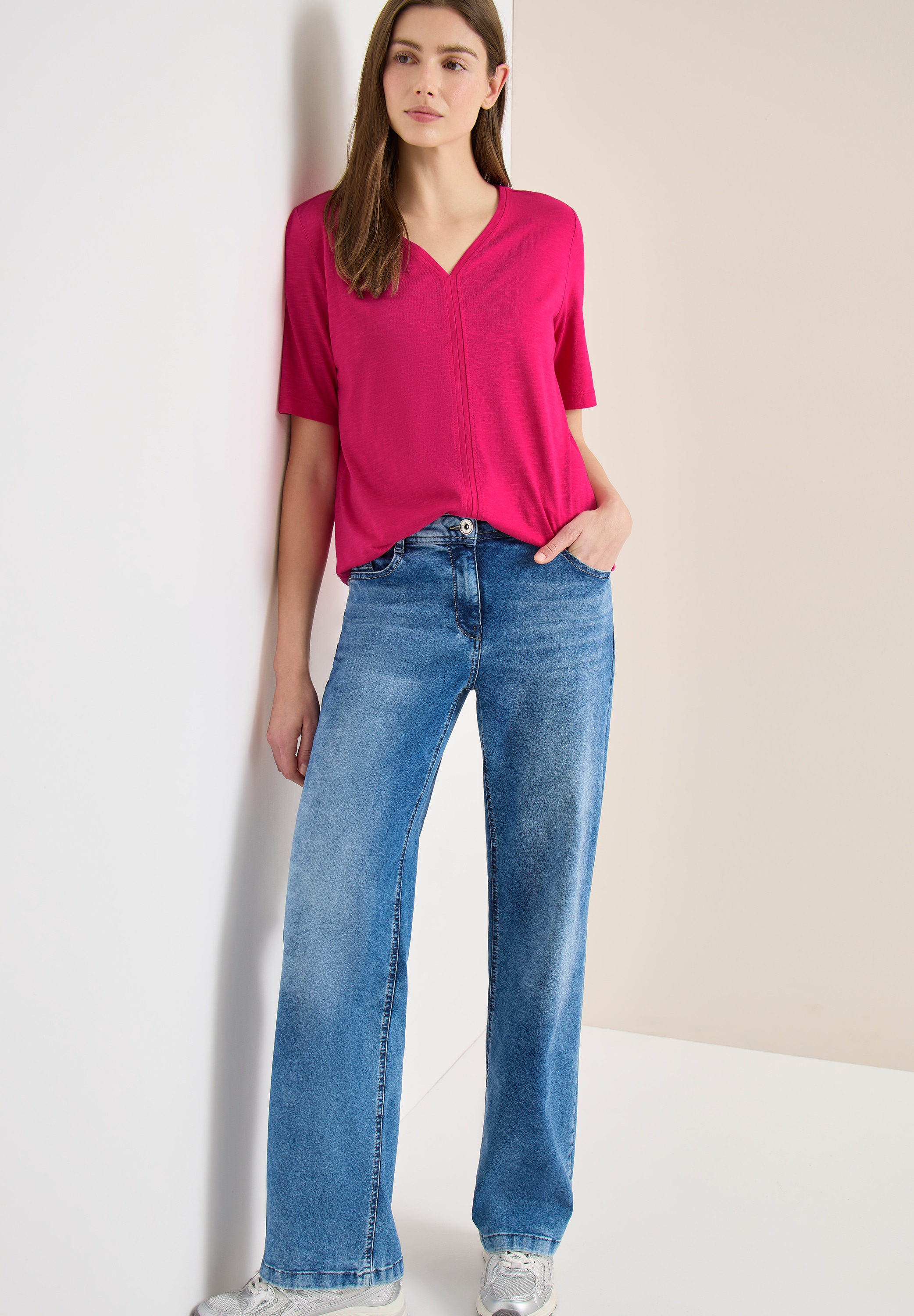 Cecil V-Shirt Sommershirt im Tunika-Look