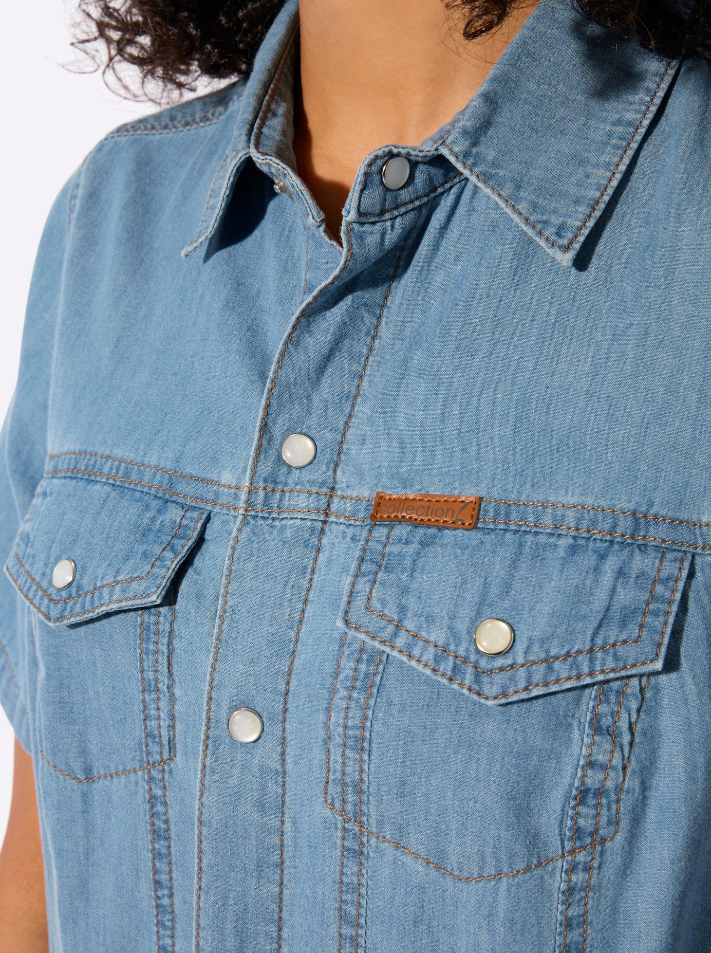 Casual Looks Jeanskleid »Jeans-Kleid« Brusttasche