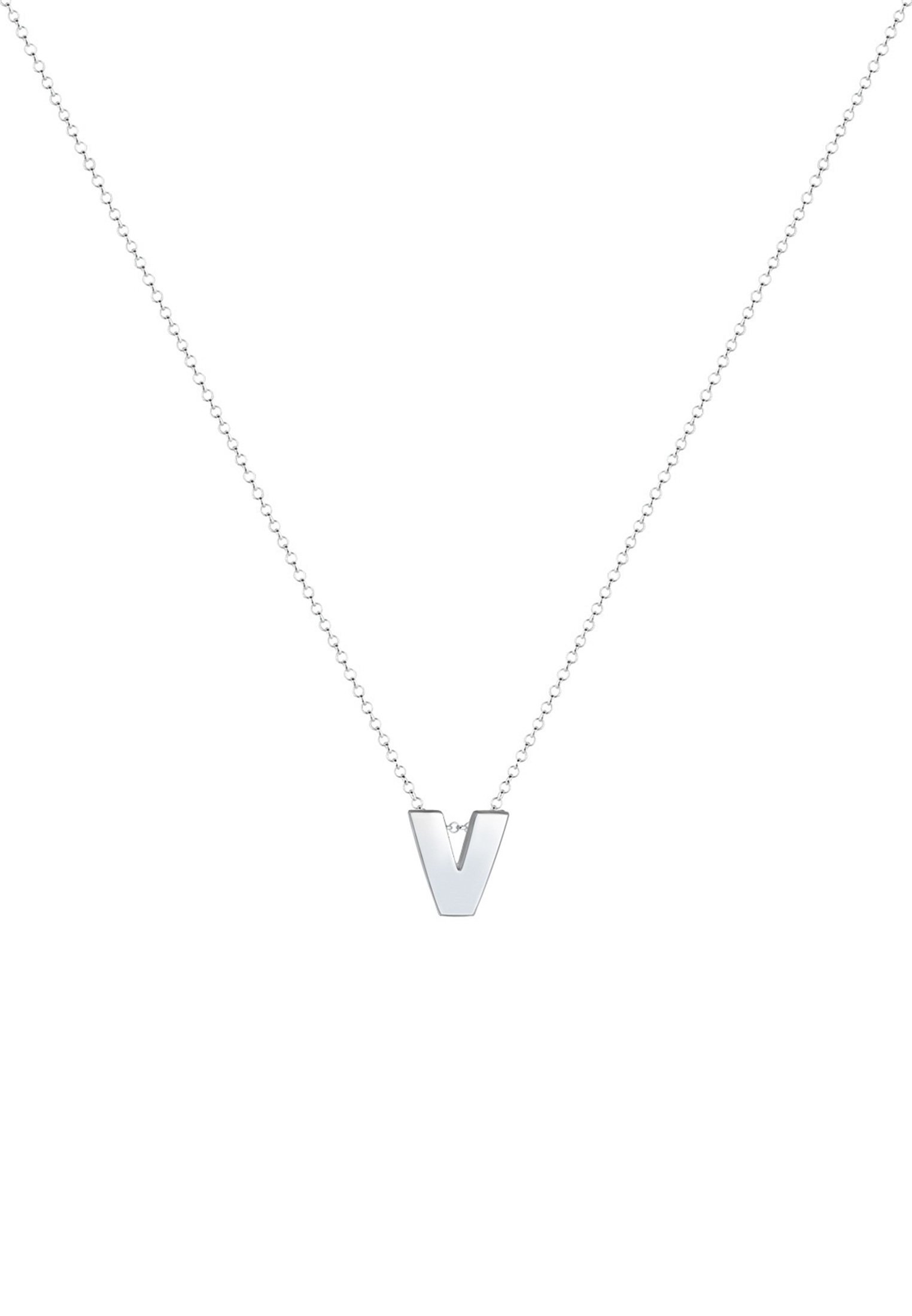 Elli Kette mit Anhänger »Halskette Buchstabe V Initialen 925 Sterling Silber«